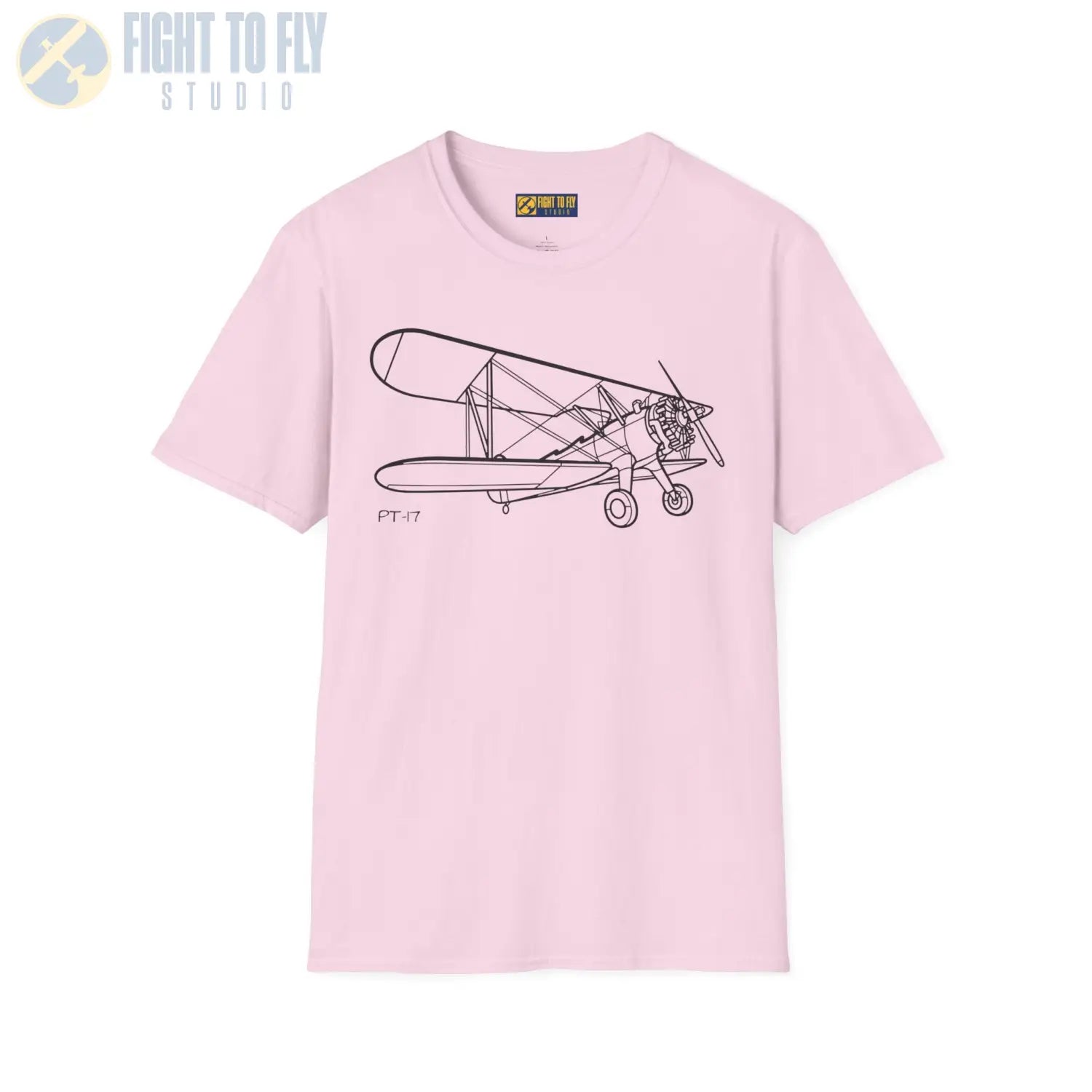 Stearman PT-17 Kaydet Parked View T-Shirt - Pilot gifts - WWII warbird t-shirt