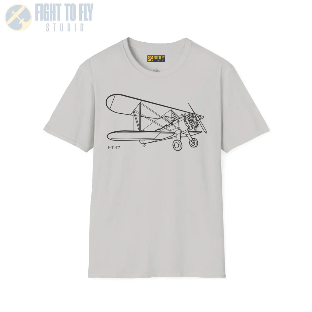Stearman PT-17 Kaydet Parked View T-Shirt - Pilot gifts - WWII warbird t-shirt