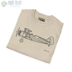 Stearman PT-17 Kaydet Side View T-Shirt - Pilot gifts - WWII warbird t-shirt