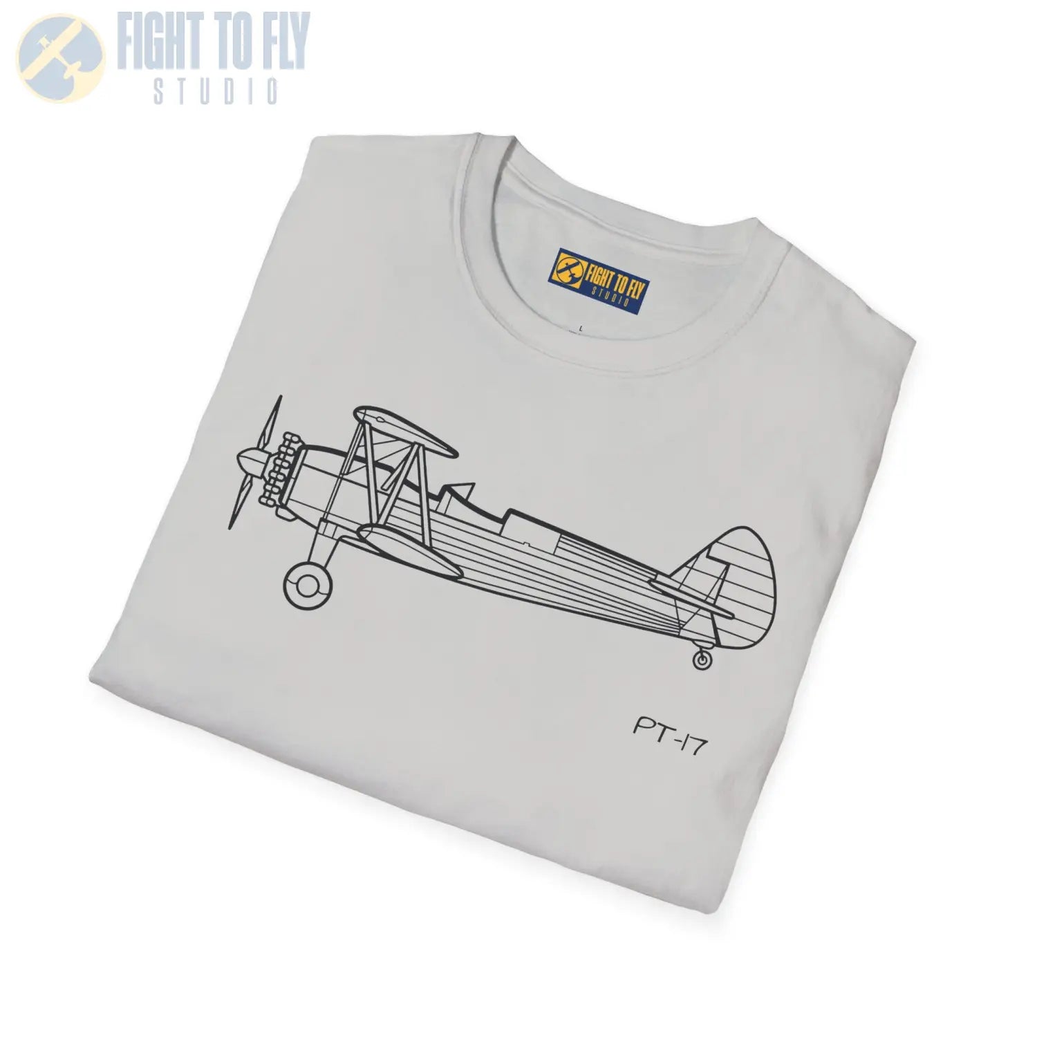 Stearman PT-17 Kaydet Side View T-Shirt - Pilot gifts - WWII warbird t-shirt