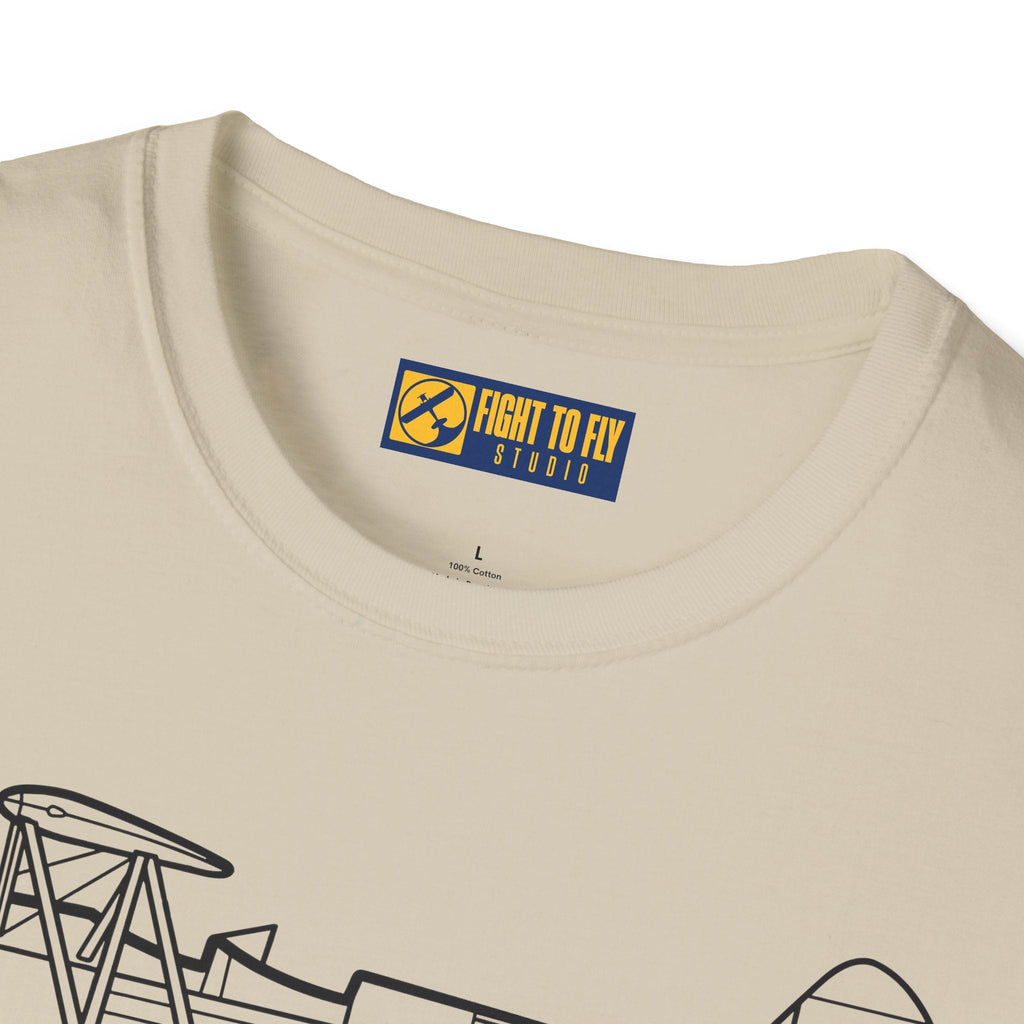 PT-17 Side View T-Shirt – Stearman WWII Trainer Biplane Tee - Pilot gifts - warbird t-shirt