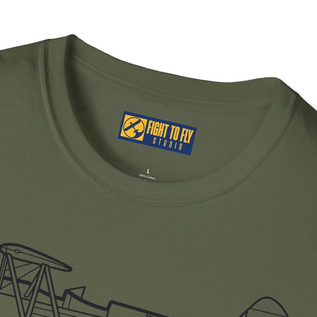 PT-17 Side View T-Shirt – Stearman WWII Trainer Biplane Tee - Pilot gifts - warbird t-shirt