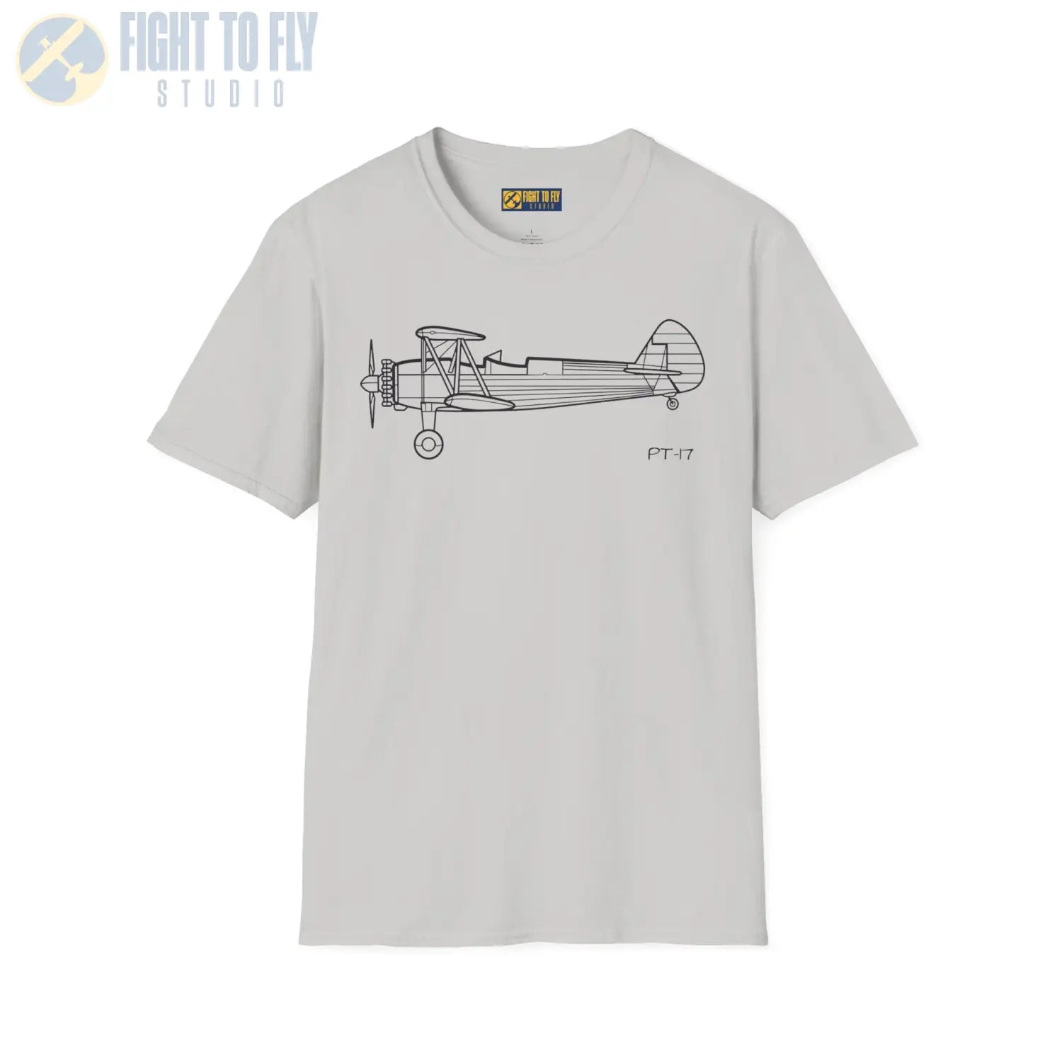 Stearman PT-17 Kaydet Side View T-Shirt - Pilot gifts - WWII warbird t-shirt