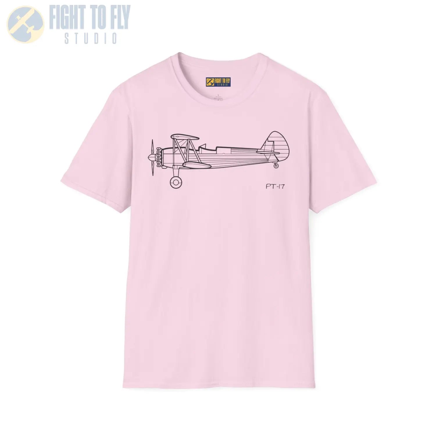 Stearman PT-17 Kaydet Side View T-Shirt - Pilot gifts - WWII warbird t-shirt