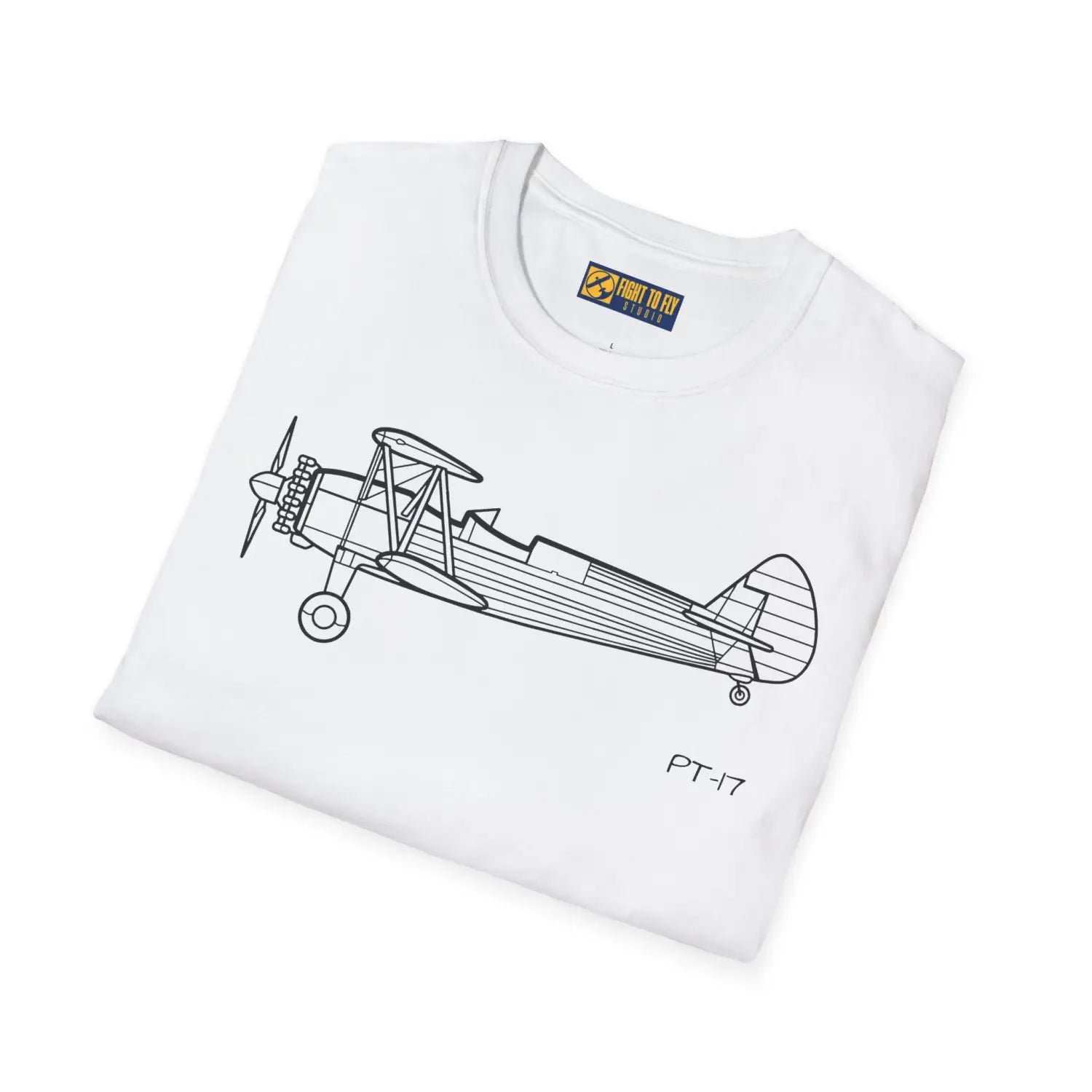 Stearman PT-17 Kaydet Side View T-Shirt - Pilot gifts - WWII warbird t-shirt