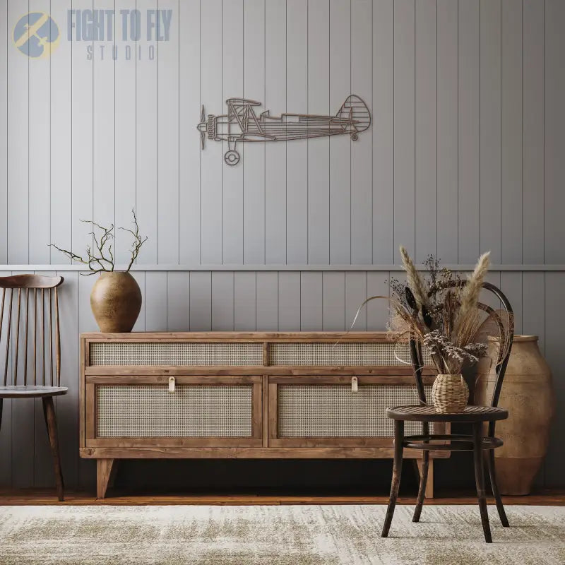 PT-17 Stearman Die Cut Metal Wall Art - Sign - Pilot gifts - WWII warbird t-shirt