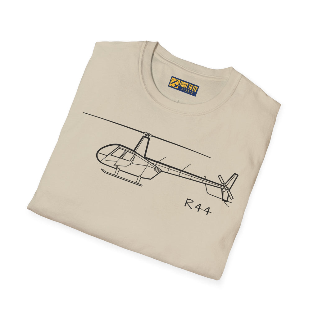 R44 T-Shirt – Light Helicopter Aviation Tee - Pilot gifts - WWII warbird t-shirt