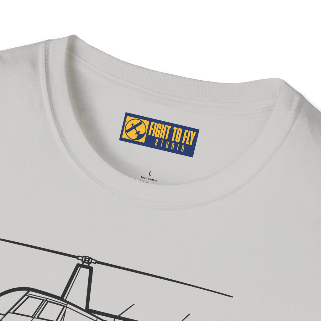 R44 T-Shirt – Light Helicopter Aviation Tee - Pilot gifts - WWII warbird t-shirt