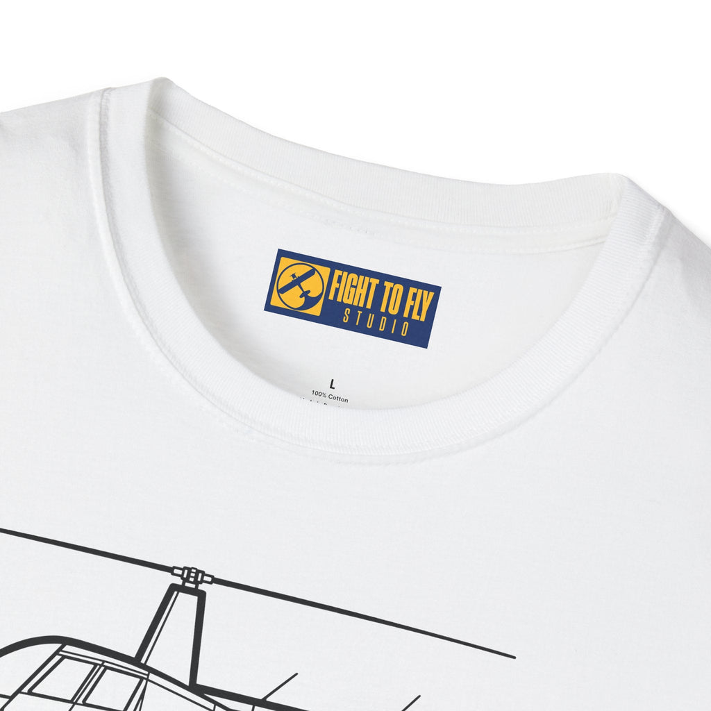 R44 T-Shirt – Light Helicopter Aviation Tee - Pilot gifts - WWII warbird t-shirt