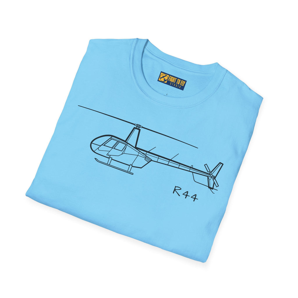 R44 T-Shirt – Light Helicopter Aviation Tee - Pilot gifts - WWII warbird t-shirt