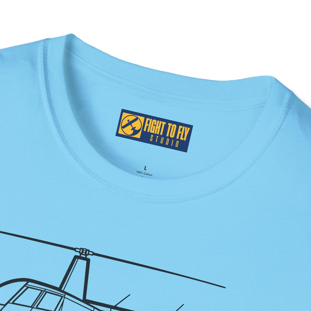 R44 T-Shirt – Light Helicopter Aviation Tee - Pilot gifts - WWII warbird t-shirt