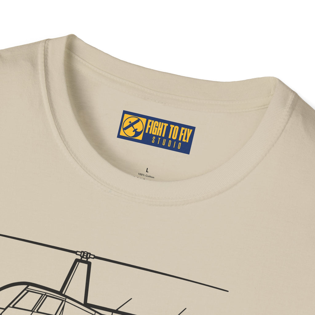 R44 T-Shirt – Light Helicopter Aviation Tee - Pilot gifts - WWII warbird t-shirt