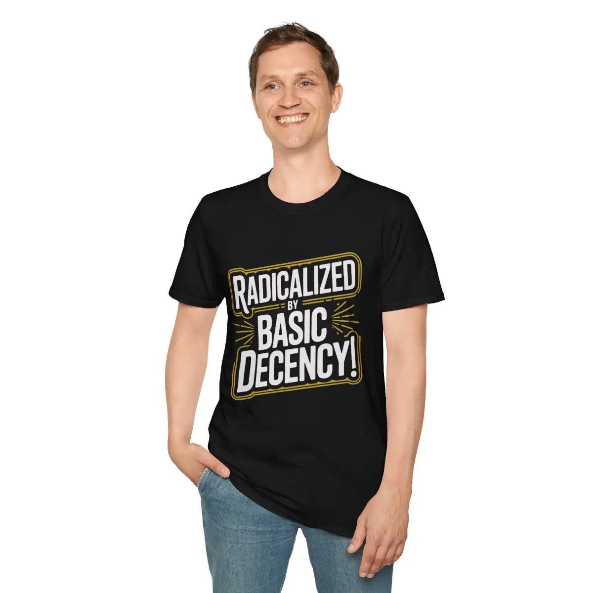 Radicalized by Basic Decency T-Shirt - Pilot gifts - WWII warbird t-shirt
