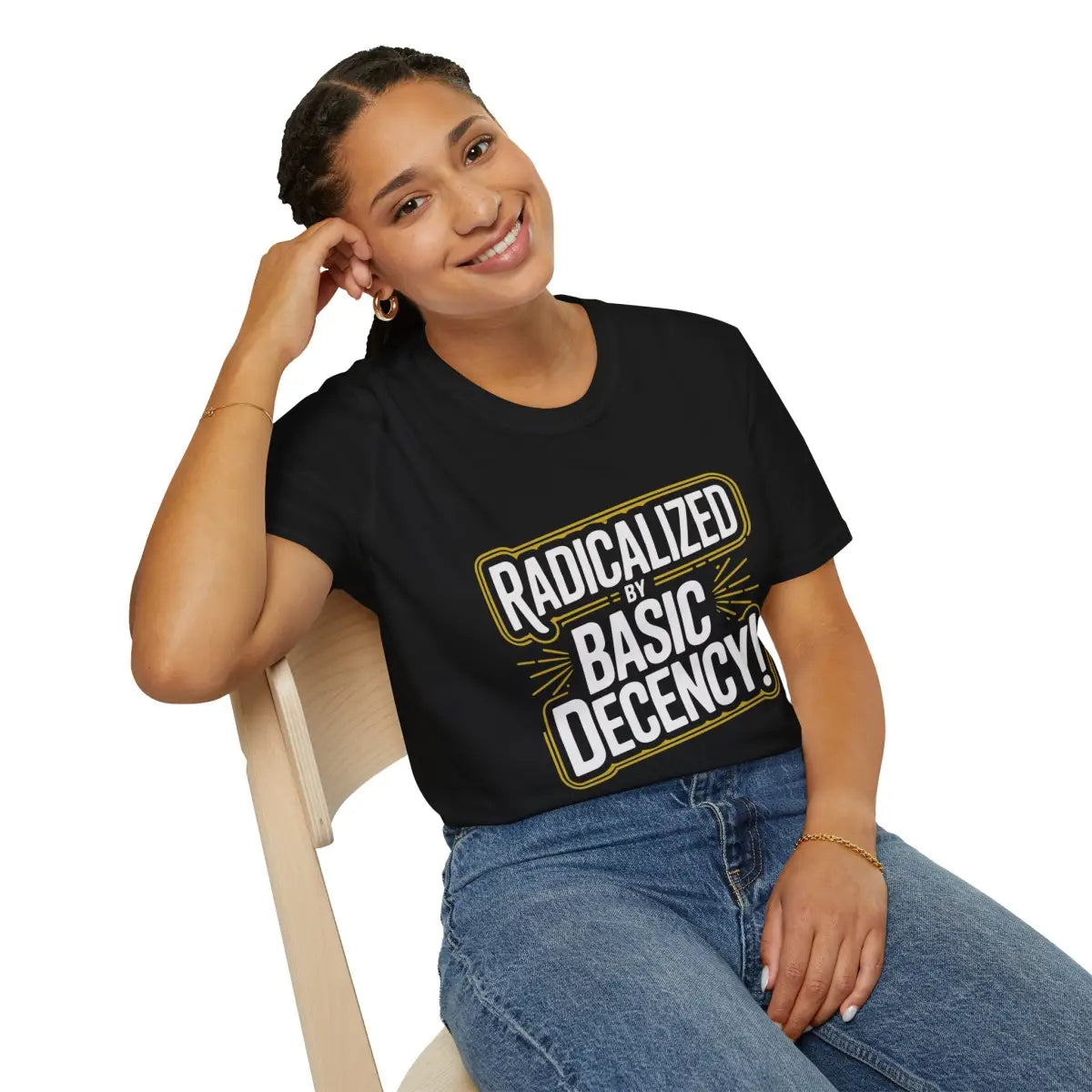 Radicalized by Basic Decency T-Shirt - Pilot gifts - WWII warbird t-shirt
