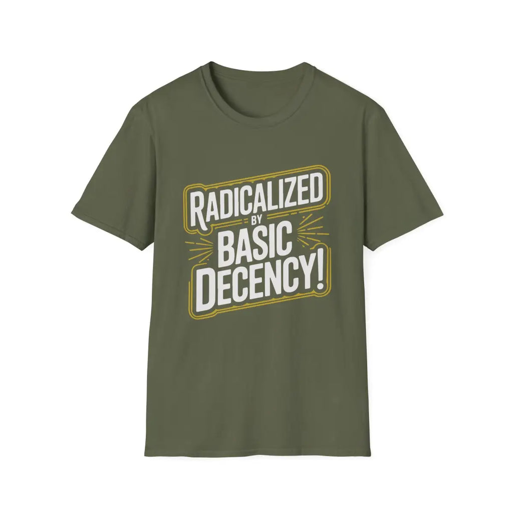 Radicalized by Basic Decency T-Shirt - Pilot gifts - WWII warbird t-shirt
