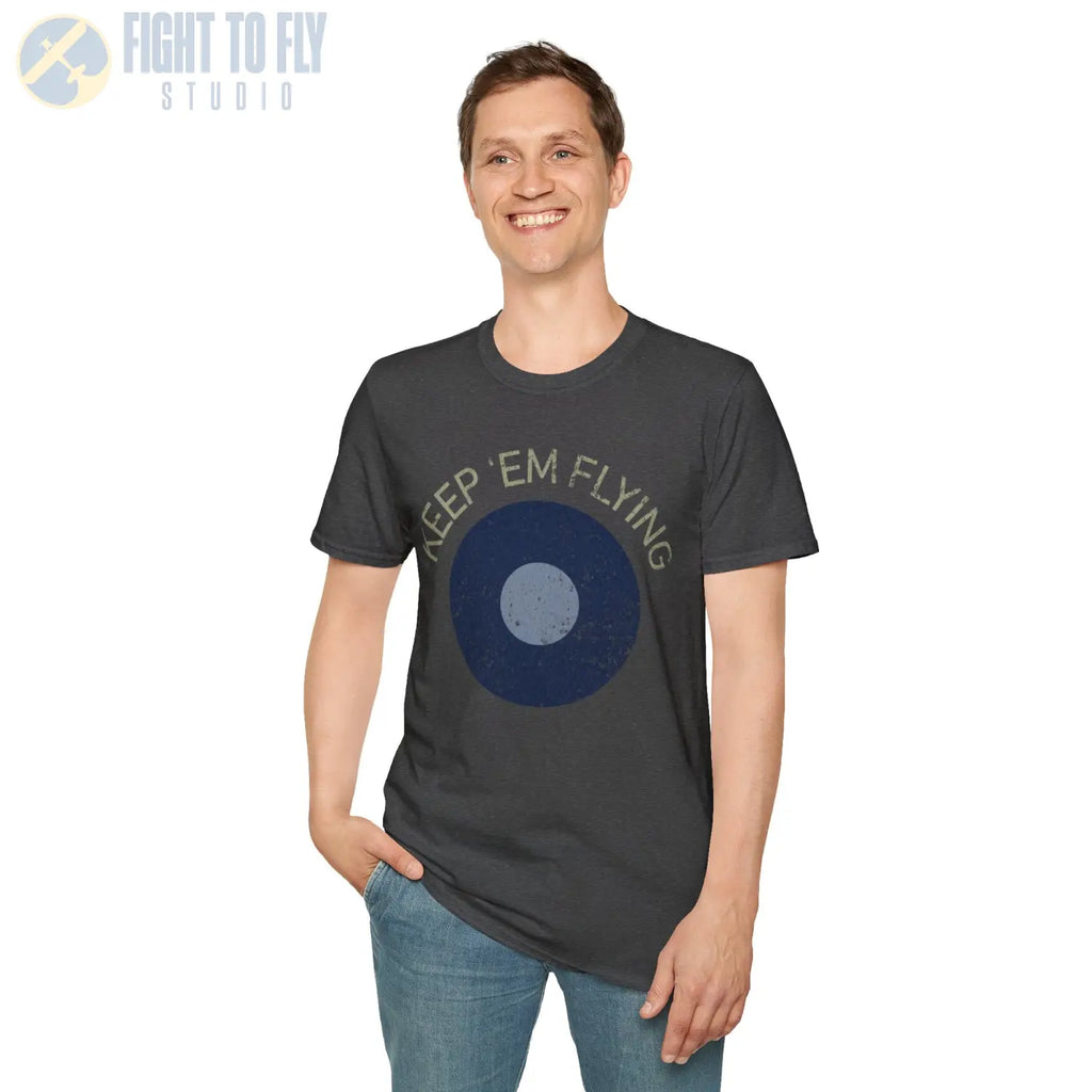 RAF Far East Command Roundel “Keep ’Em Flying” T Shirt Pilot gifts WWII warbird t shirt