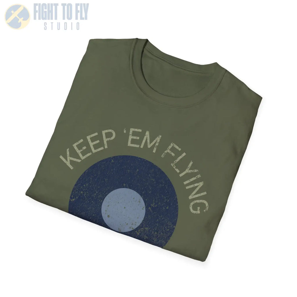 RAF Far East Command Roundel “Keep ’Em Flying” T Shirt Pilot gifts WWII warbird t shirt