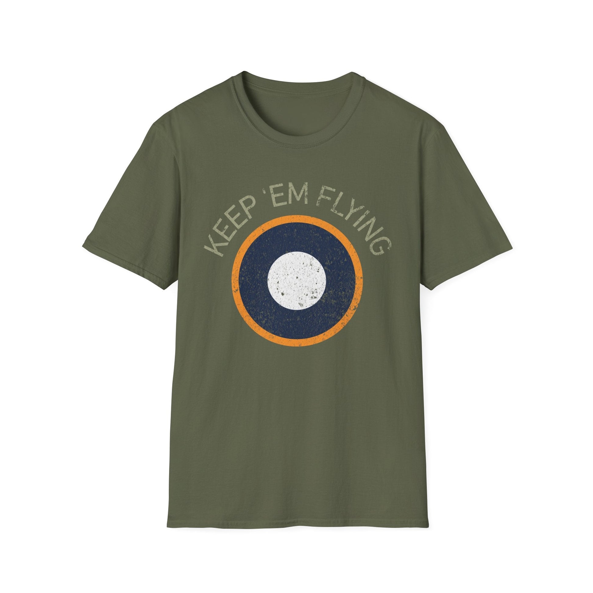 RAF SEAC Roundel “Keep ’Em Flying” WWII Heritage T Shirt – South East Asia Command Insignia Pilot gifts warbird t shirt