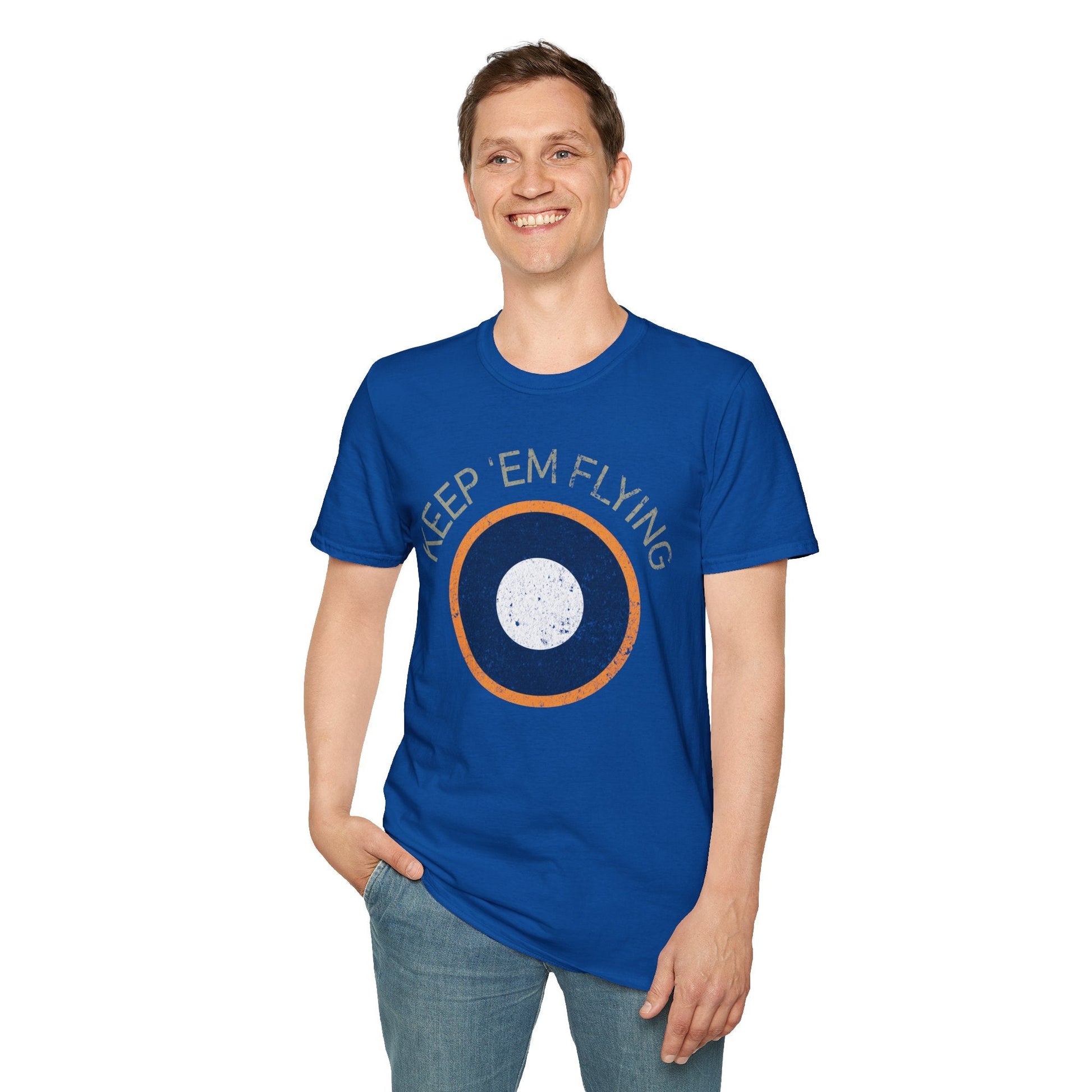 RAF SEAC Roundel “Keep ’Em Flying” WWII Heritage T Shirt – South East Asia Command Insignia Pilot gifts warbird t shirt