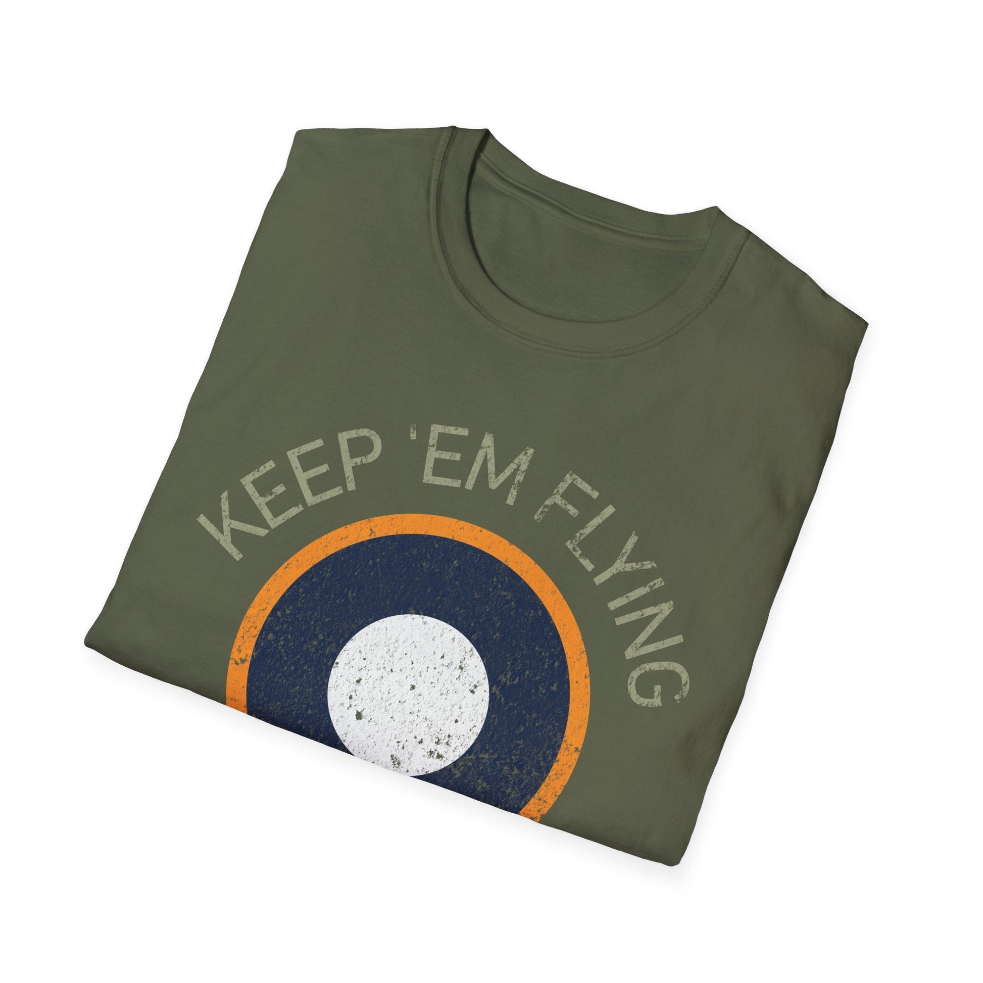 RAF SEAC Roundel “Keep ’Em Flying” WWII Heritage T Shirt – South East Asia Command Insignia Pilot gifts warbird t shirt
