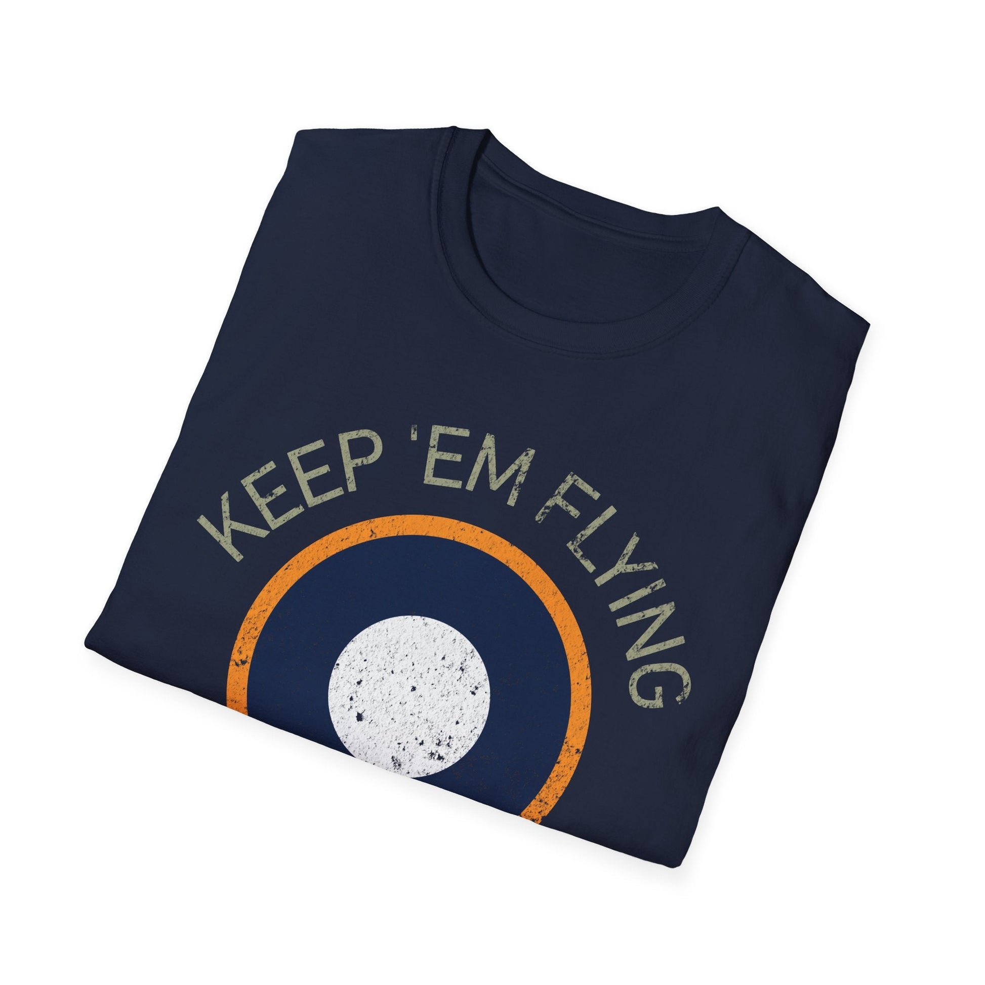 RAF SEAC Roundel “Keep ’Em Flying” WWII Heritage T Shirt – South East Asia Command Insignia Pilot gifts warbird t shirt