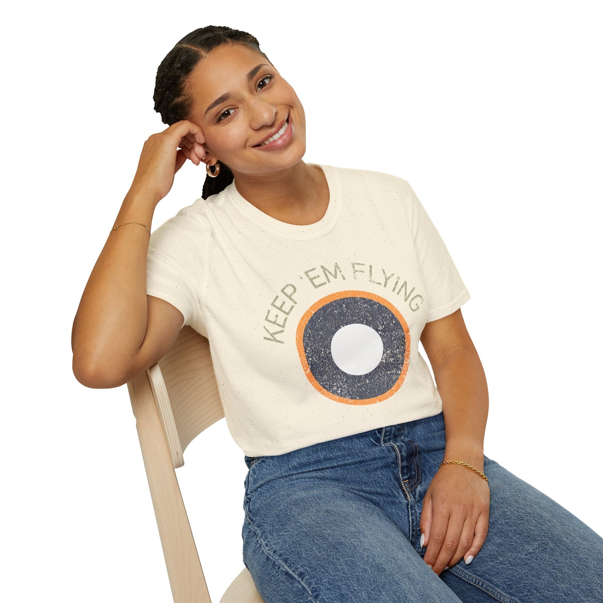 RAF SEAC Roundel “Keep ’Em Flying” WWII Heritage T Shirt – South East Asia Command Insignia Pilot gifts warbird t shirt
