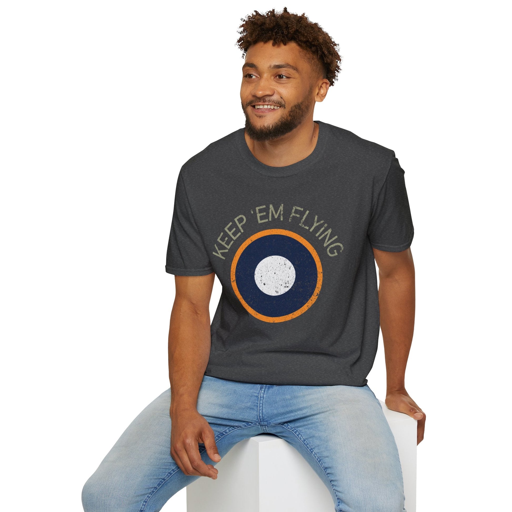 RAF SEAC Roundel “Keep ’Em Flying” WWII Heritage T Shirt – South East Asia Command Insignia Pilot gifts warbird t shirt