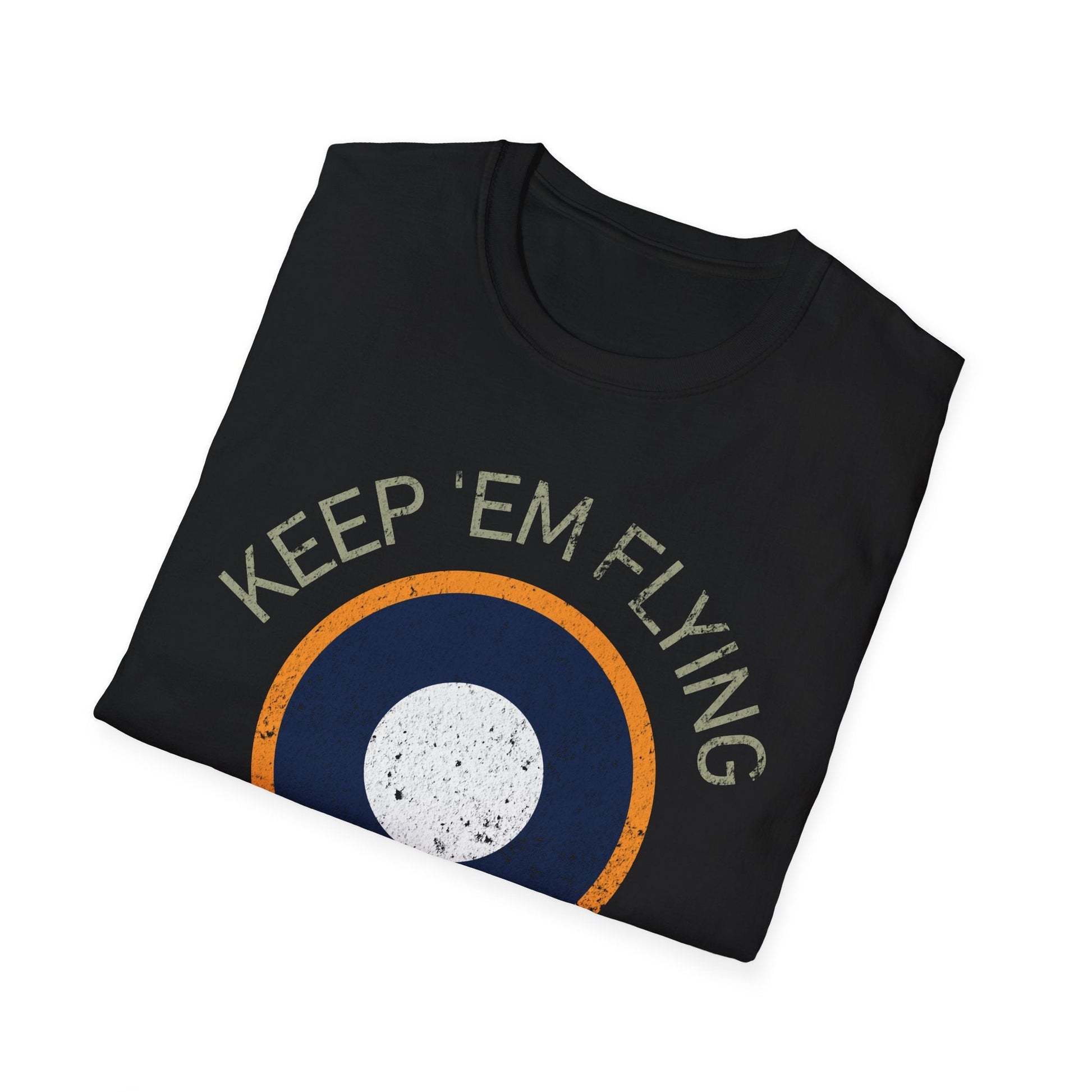 RAF SEAC Roundel “Keep ’Em Flying” WWII Heritage T Shirt – South East Asia Command Insignia Pilot gifts warbird t shirt