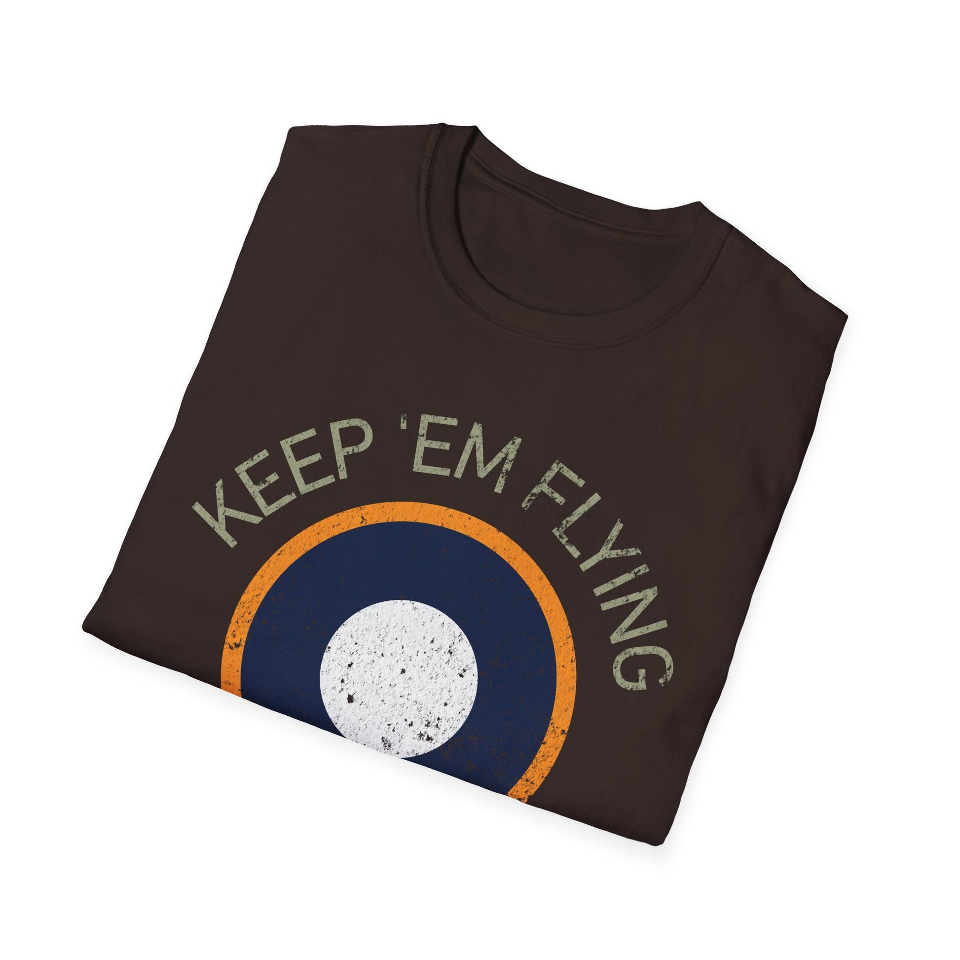RAF SEAC Roundel “Keep ’Em Flying” WWII Heritage T Shirt – South East Asia Command Insignia Pilot gifts warbird t shirt