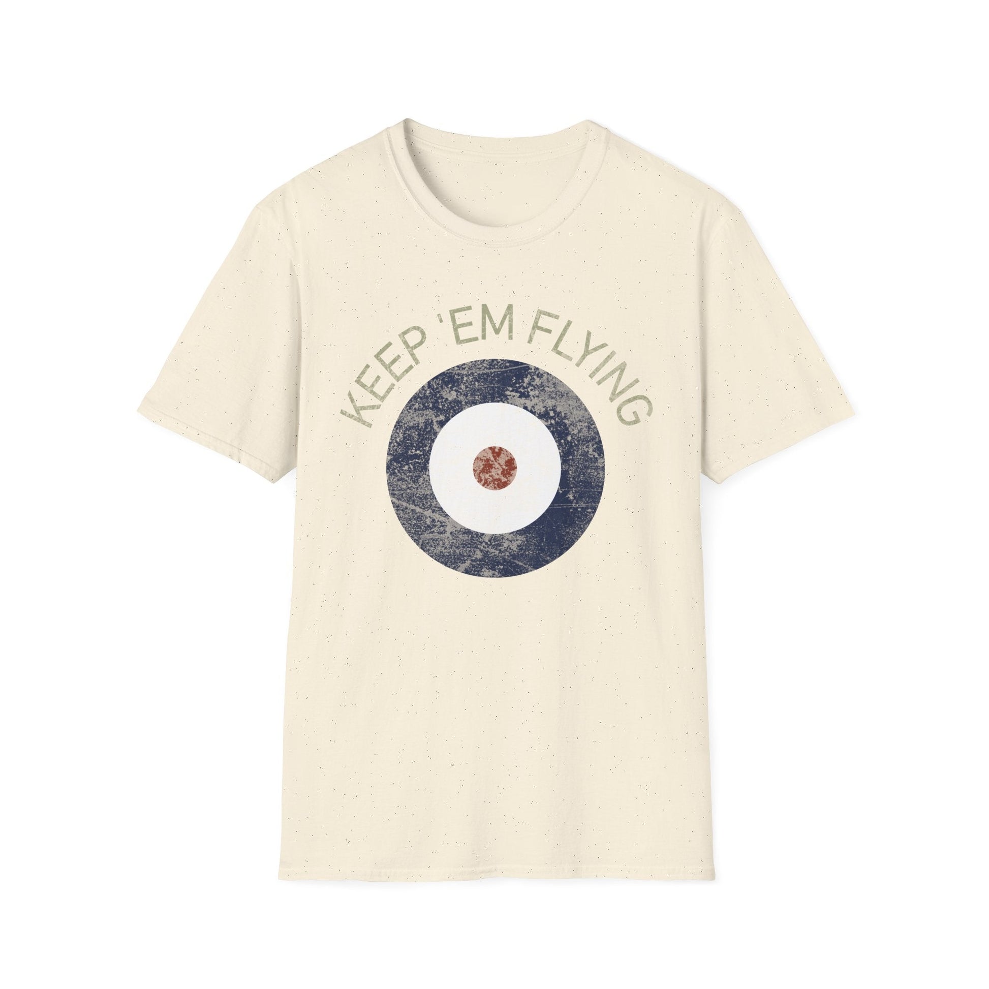 RAF Type A Roundel “Keep ’Em Flying” Heritage T Shirt – Pre WWII Royal Air Force Insignia Pilot gifts warbird t shirt