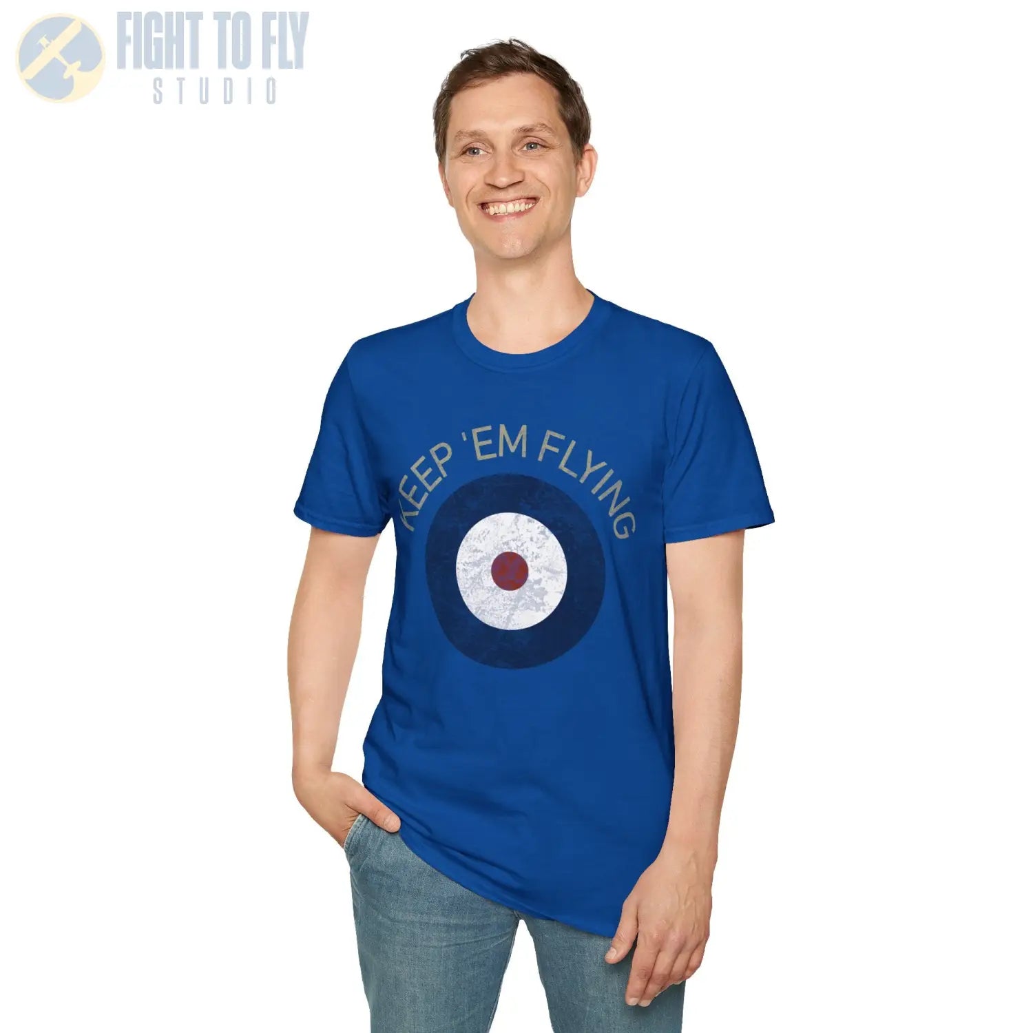 RAF Type A Roundel “Keep ’Em Flying” T Shirt Pilot gifts WWII warbird t shirt