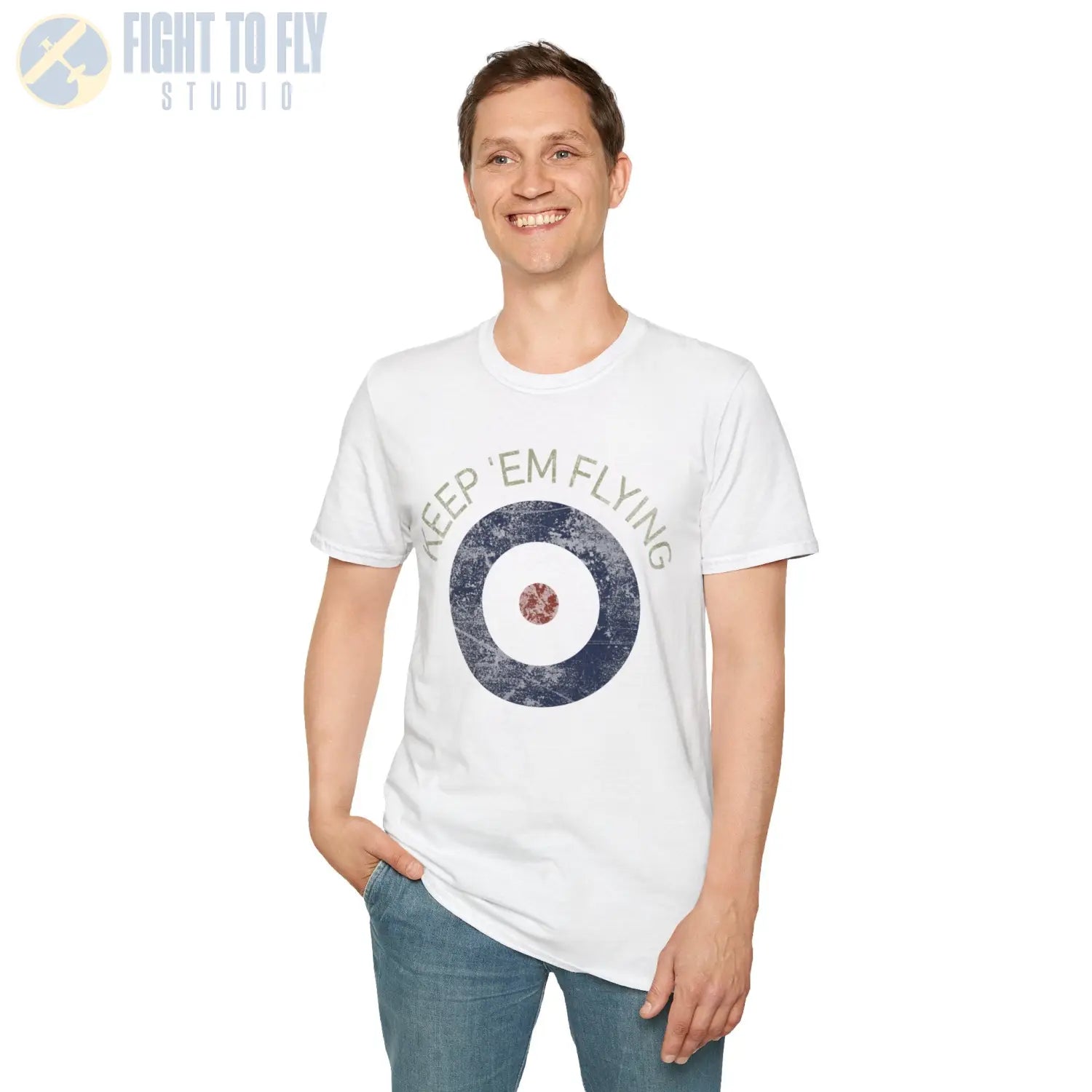 RAF Type A Roundel “Keep ’Em Flying” T Shirt Pilot gifts WWII warbird t shirt