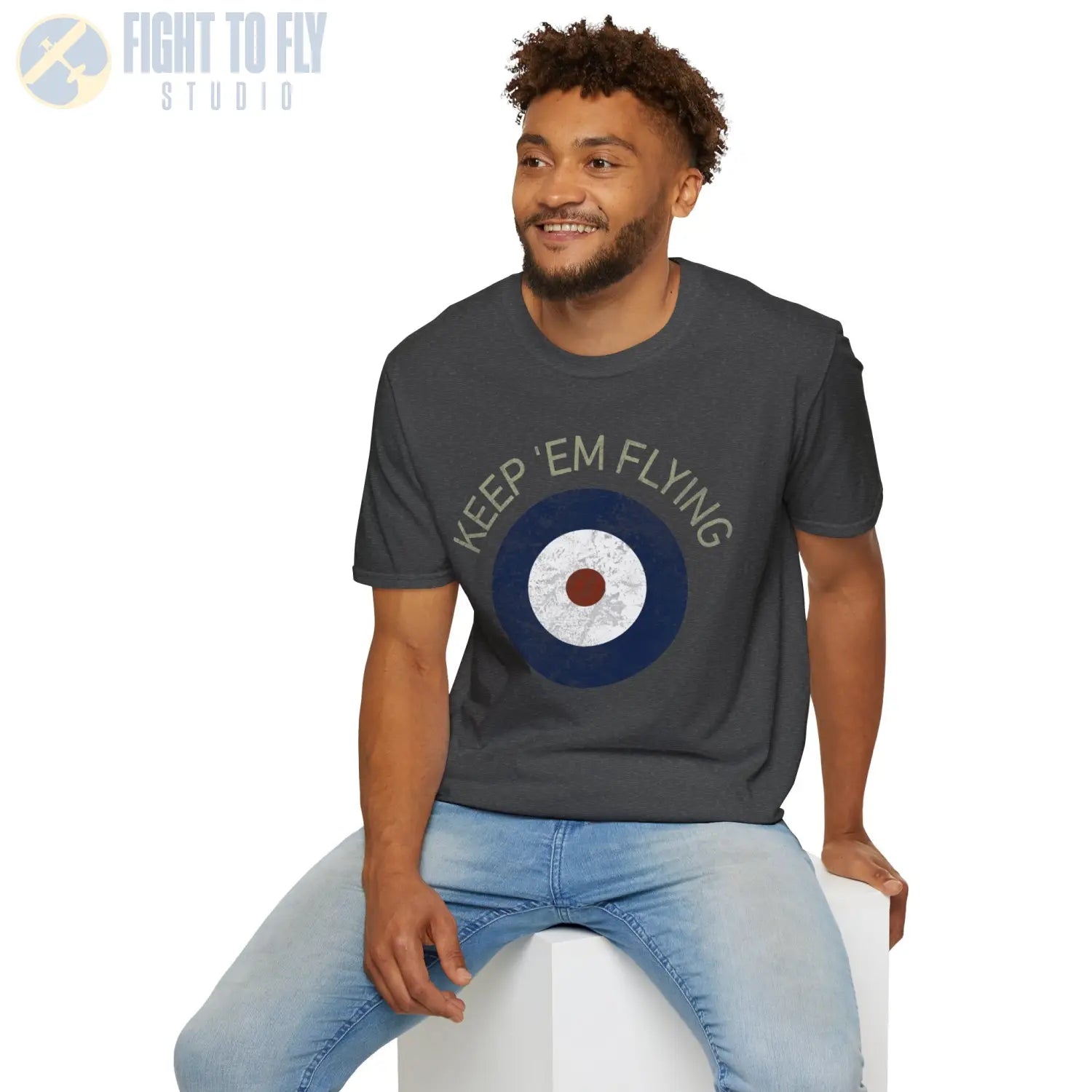 RAF Type A Roundel “Keep ’Em Flying” T Shirt Pilot gifts WWII warbird t shirt