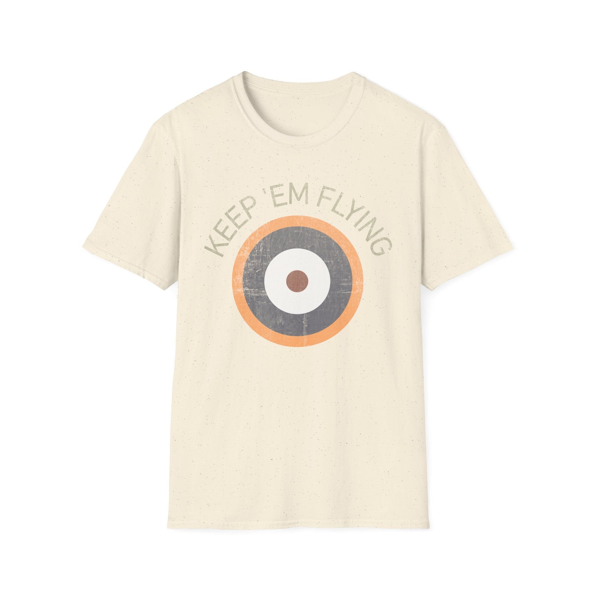RAF Type A2 Roundel “Keep ’Em Flying” WWII Heritage T Shirt – Royal Air Force Insignia Pilot gifts warbird t shirt