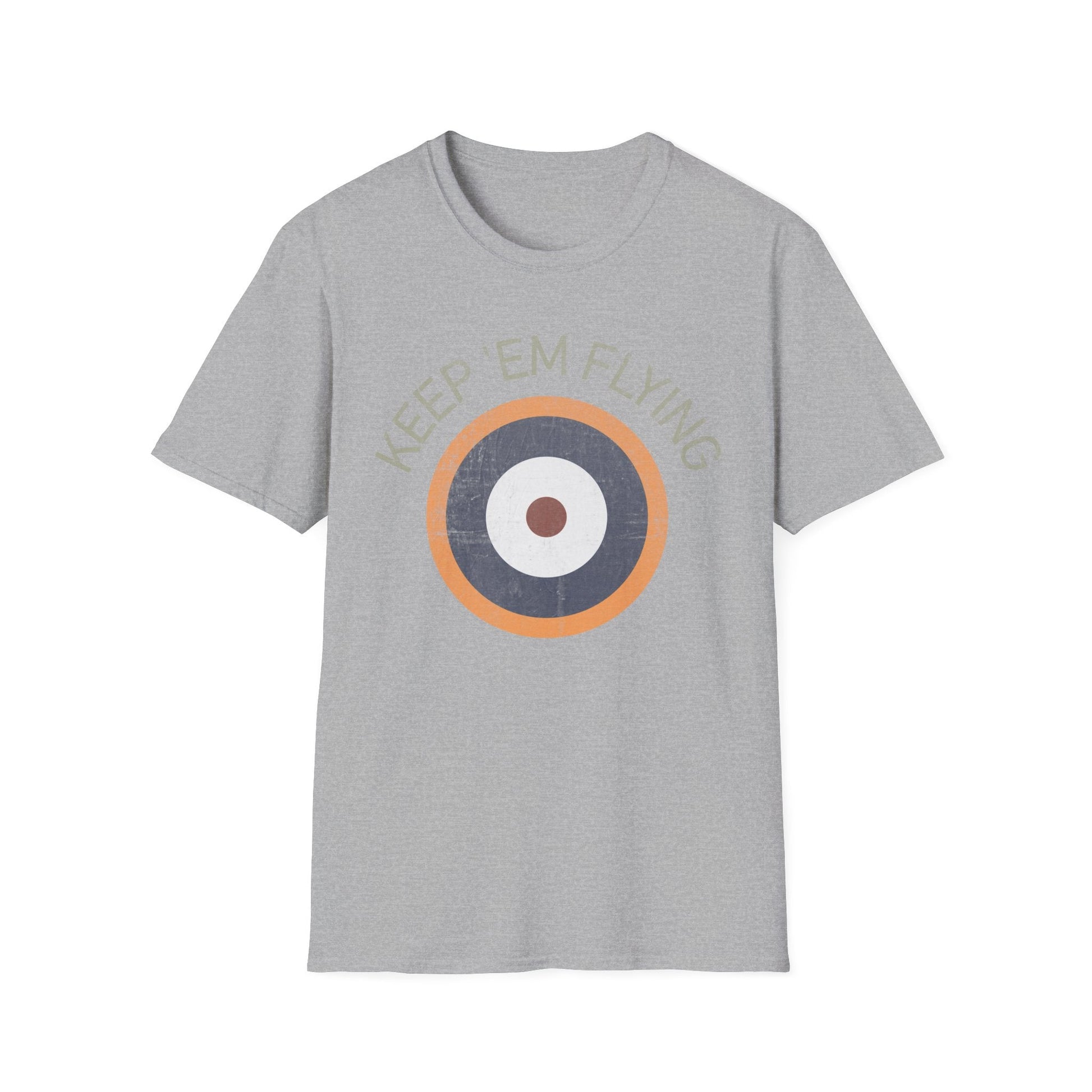 RAF Type A2 Roundel “Keep ’Em Flying” WWII Heritage T Shirt – Royal Air Force Insignia Pilot gifts warbird t shirt