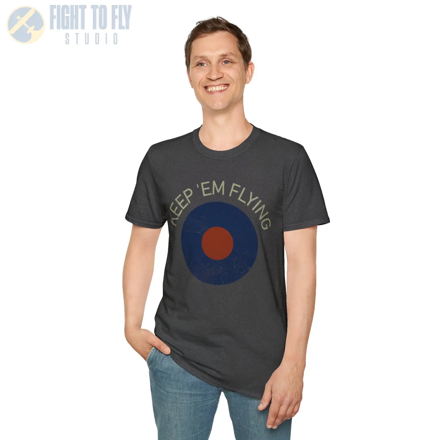 RAF Type B Roundel “Keep ’Em Flying” - T-Shirt - Pilot gifts - WWII warbird t-shirt