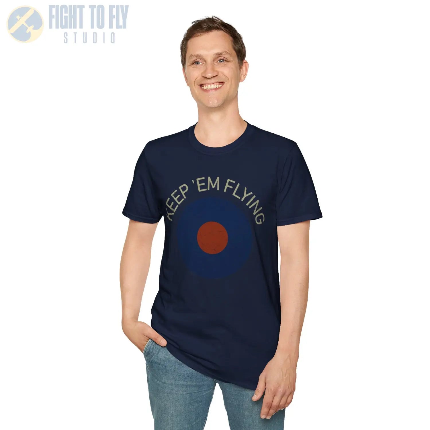 RAF Type B Roundel “Keep ’Em Flying” - T-Shirt - Pilot gifts - WWII warbird t-shirt