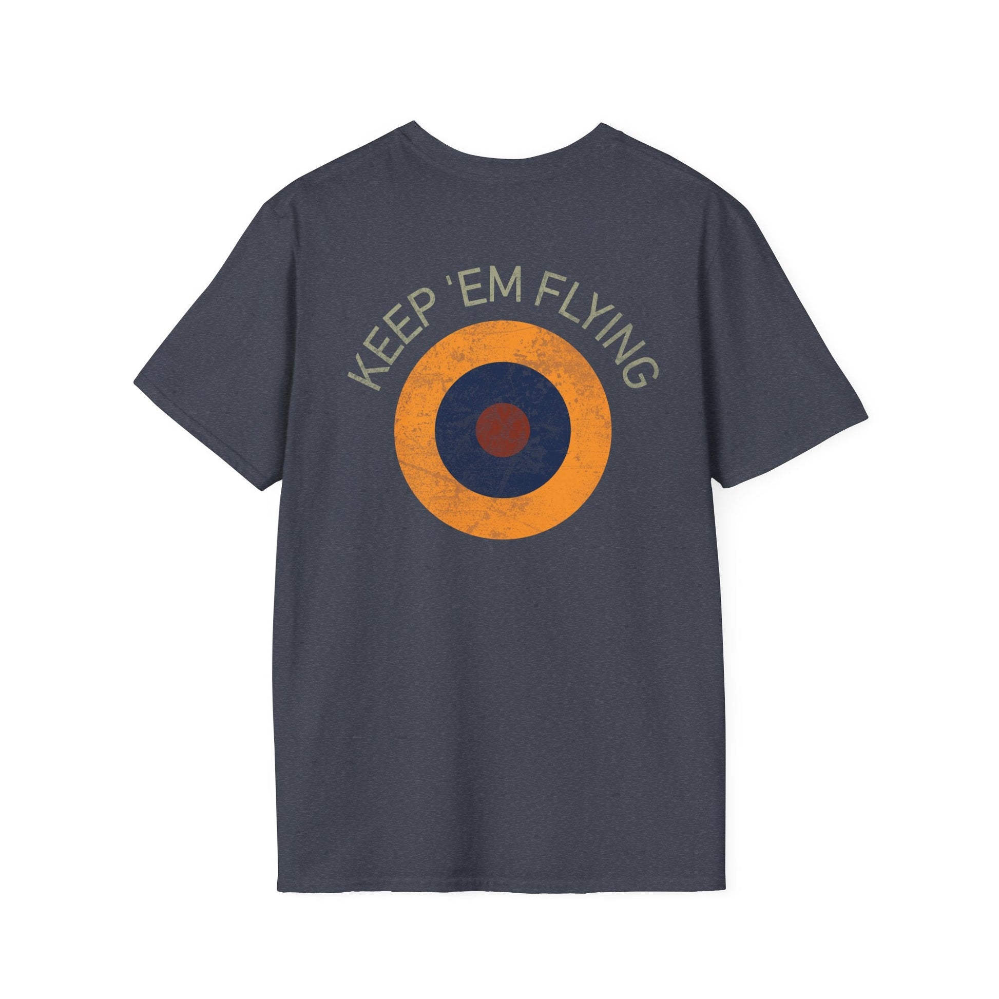 RAF Type B1 Roundel “Keep ’Em Flying” WWII Heritage T Shirt – Royal Air Force Insignia Pilot gifts warbird t shirt