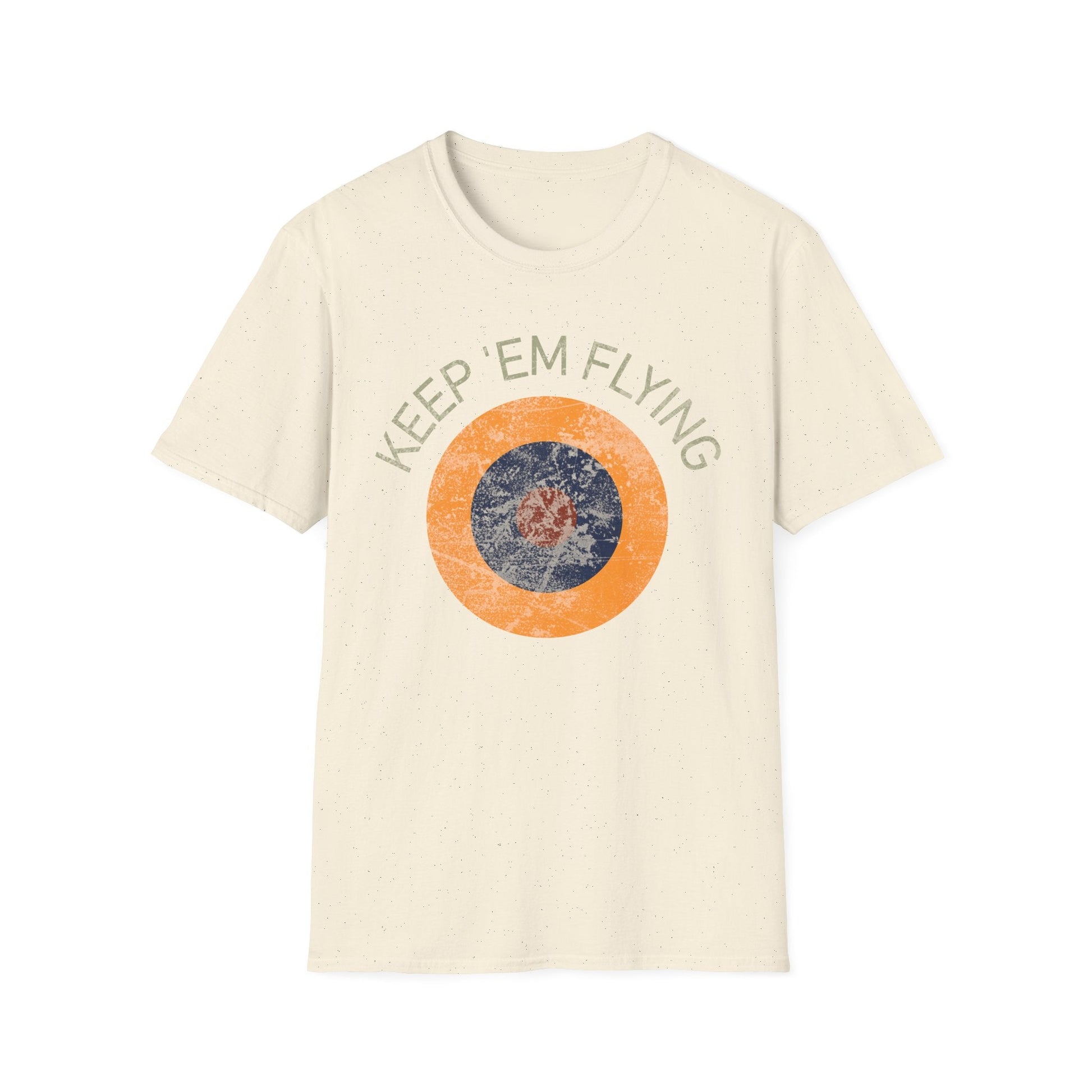 RAF Type B1 Roundel “Keep ’Em Flying” WWII Heritage T Shirt – Royal Air Force Insignia Pilot gifts warbird t shirt