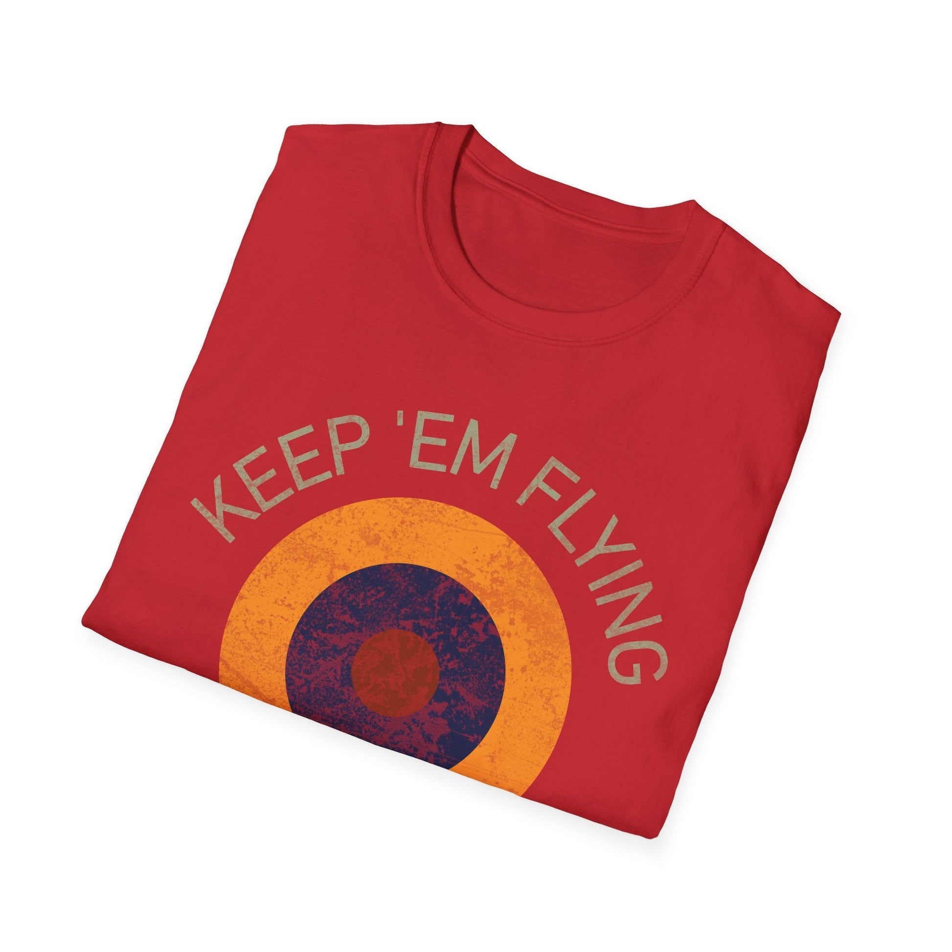 RAF Type B1 Roundel “Keep ’Em Flying” WWII Heritage T Shirt – Royal Air Force Insignia Pilot gifts warbird t shirt