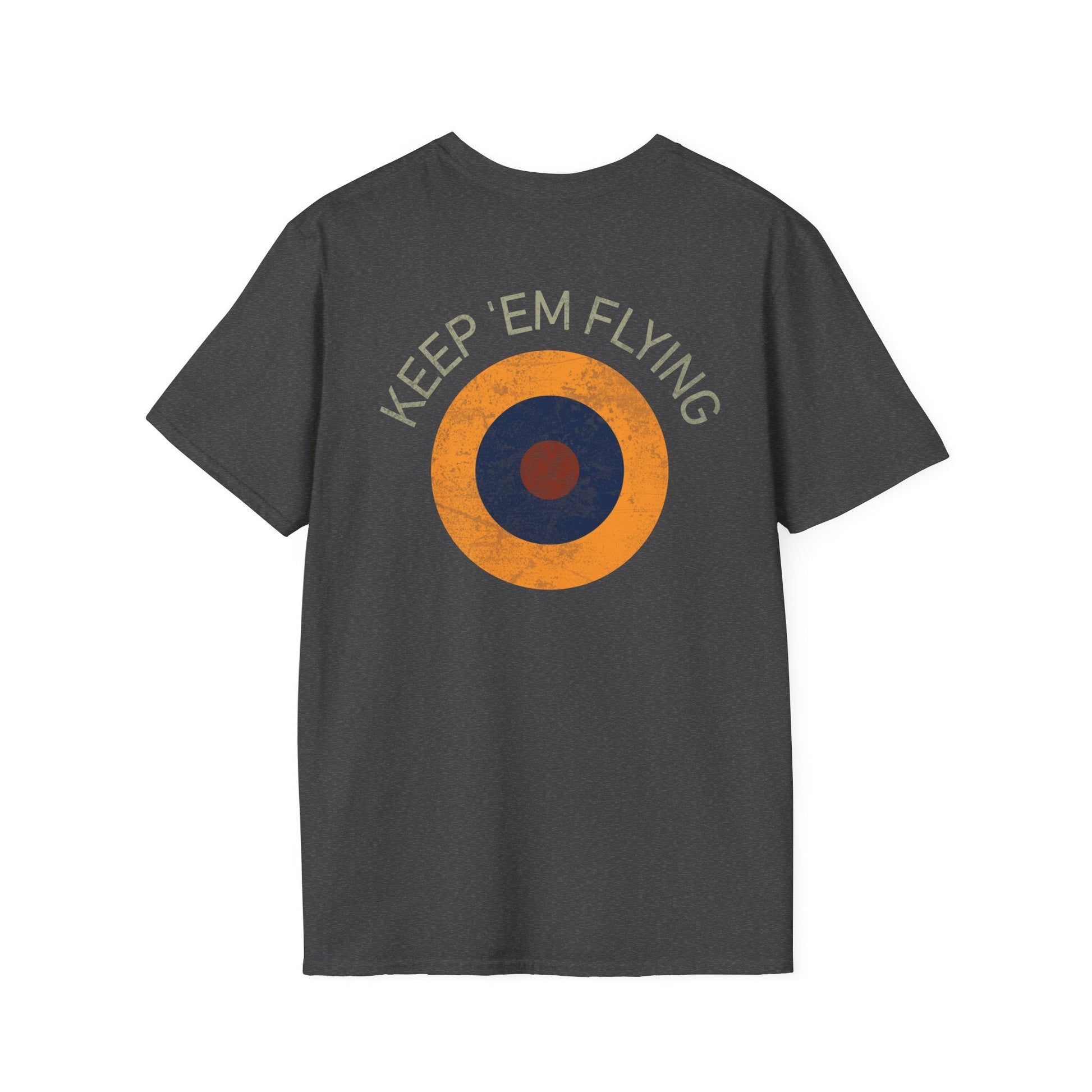 RAF Type B1 Roundel “Keep ’Em Flying” WWII Heritage T Shirt – Royal Air Force Insignia Pilot gifts warbird t shirt