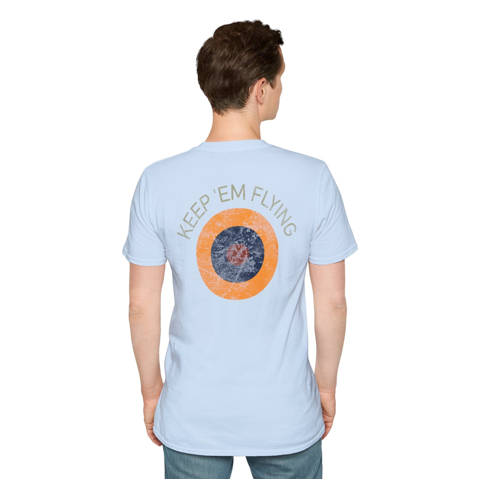 RAF Type B1 Roundel “Keep ’Em Flying” WWII Heritage T Shirt – Royal Air Force Insignia Pilot gifts warbird t shirt