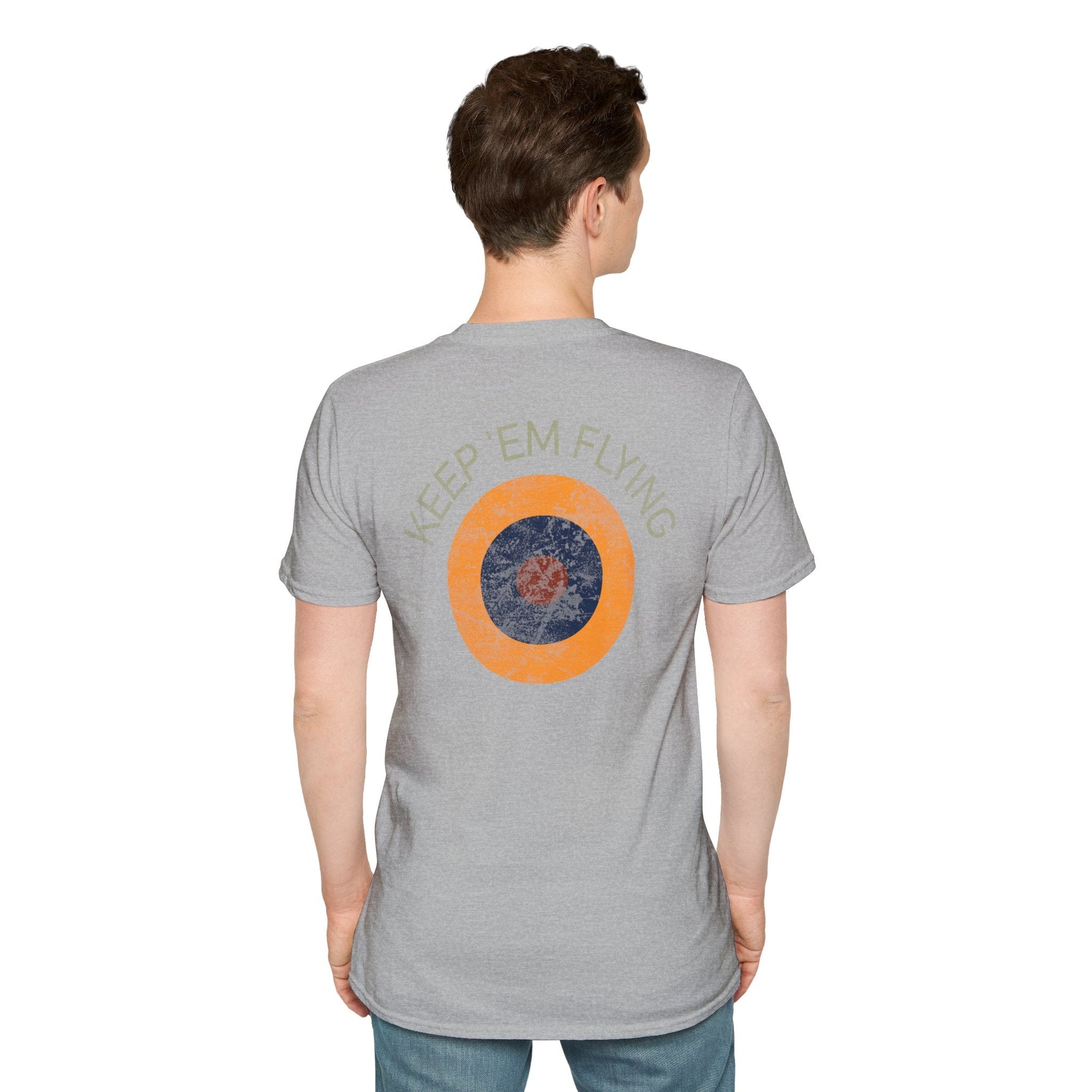 RAF Type B1 Roundel “Keep ’Em Flying” WWII Heritage T Shirt – Royal Air Force Insignia Pilot gifts warbird t shirt