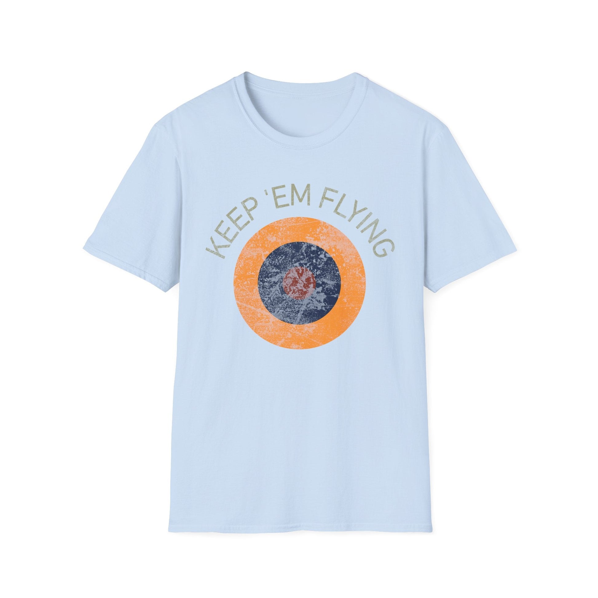 RAF Type B1 Roundel “Keep ’Em Flying” WWII Heritage T Shirt – Royal Air Force Insignia Pilot gifts warbird t shirt