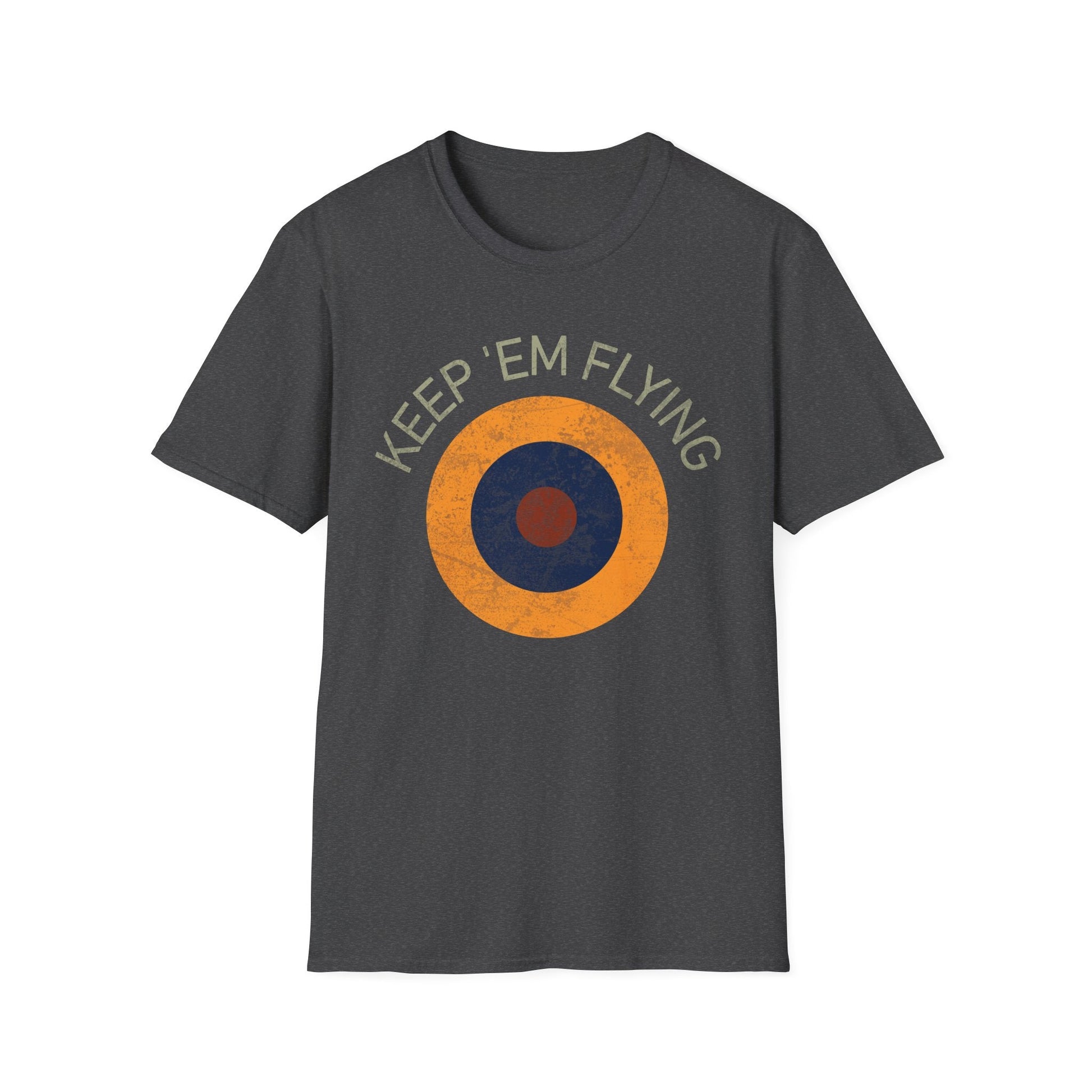 RAF Type B1 Roundel “Keep ’Em Flying” WWII Heritage T Shirt – Royal Air Force Insignia Pilot gifts warbird t shirt