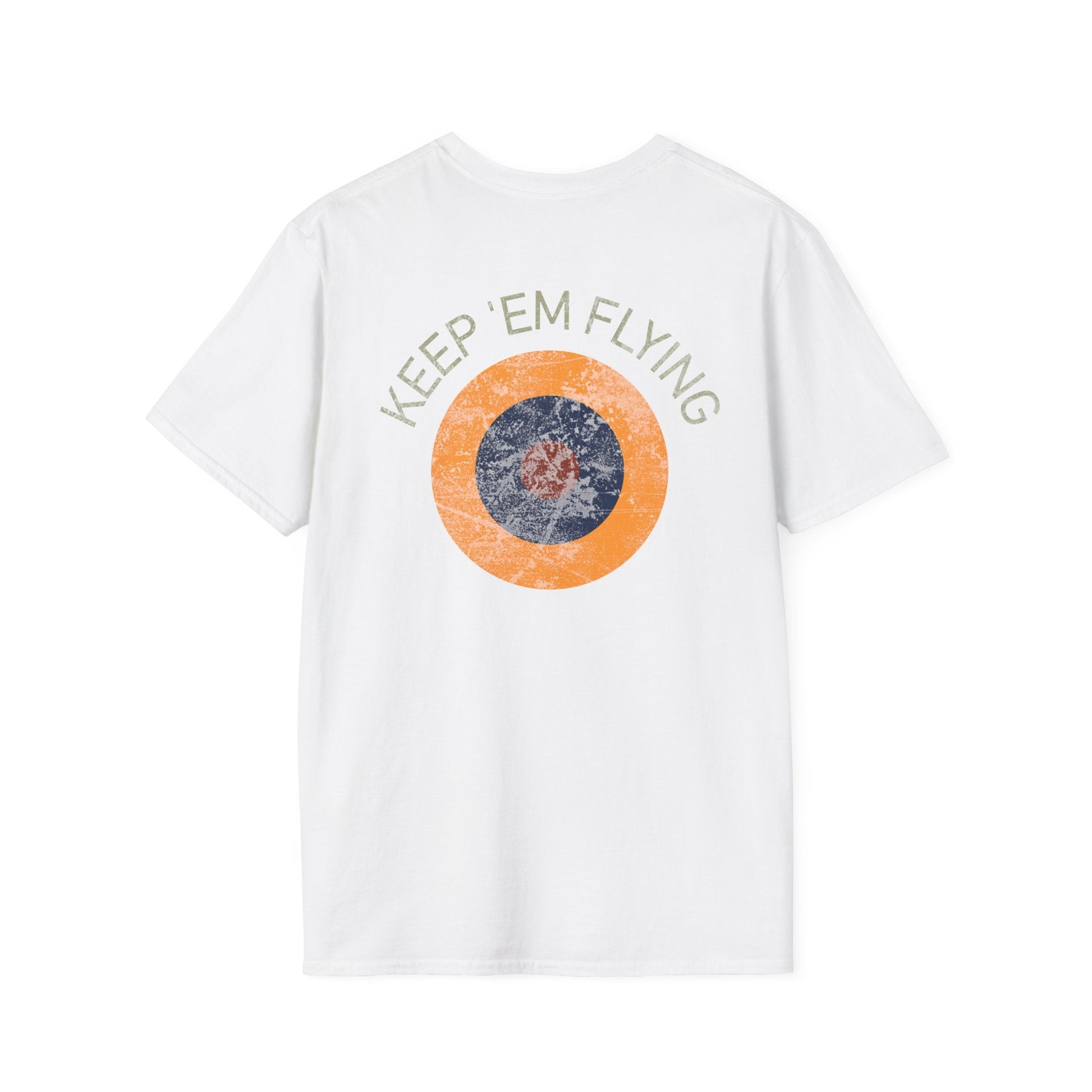 RAF Type B1 Roundel “Keep ’Em Flying” WWII Heritage T Shirt – Royal Air Force Insignia Pilot gifts warbird t shirt