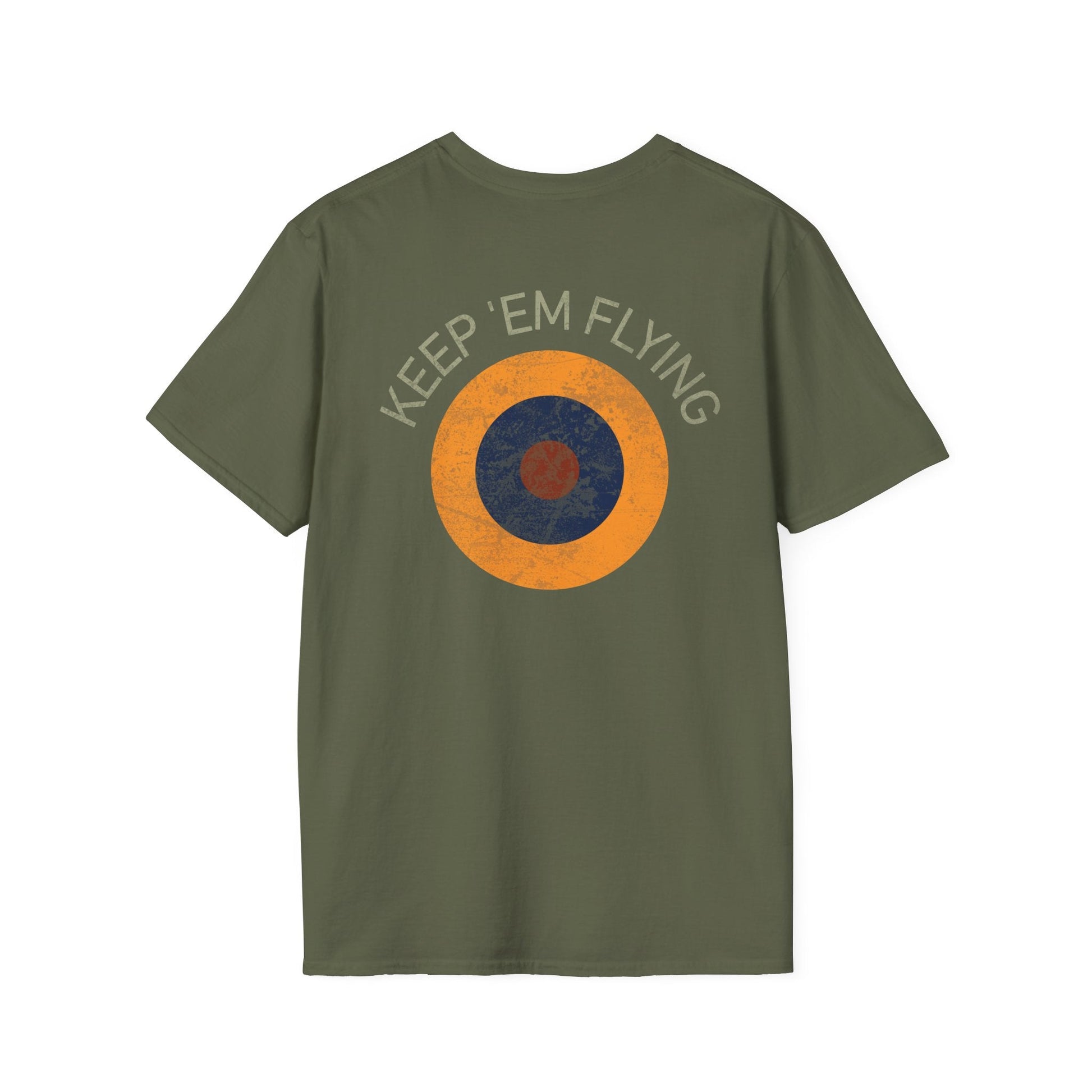 RAF Type B1 Roundel “Keep ’Em Flying” WWII Heritage T Shirt – Royal Air Force Insignia Pilot gifts warbird t shirt