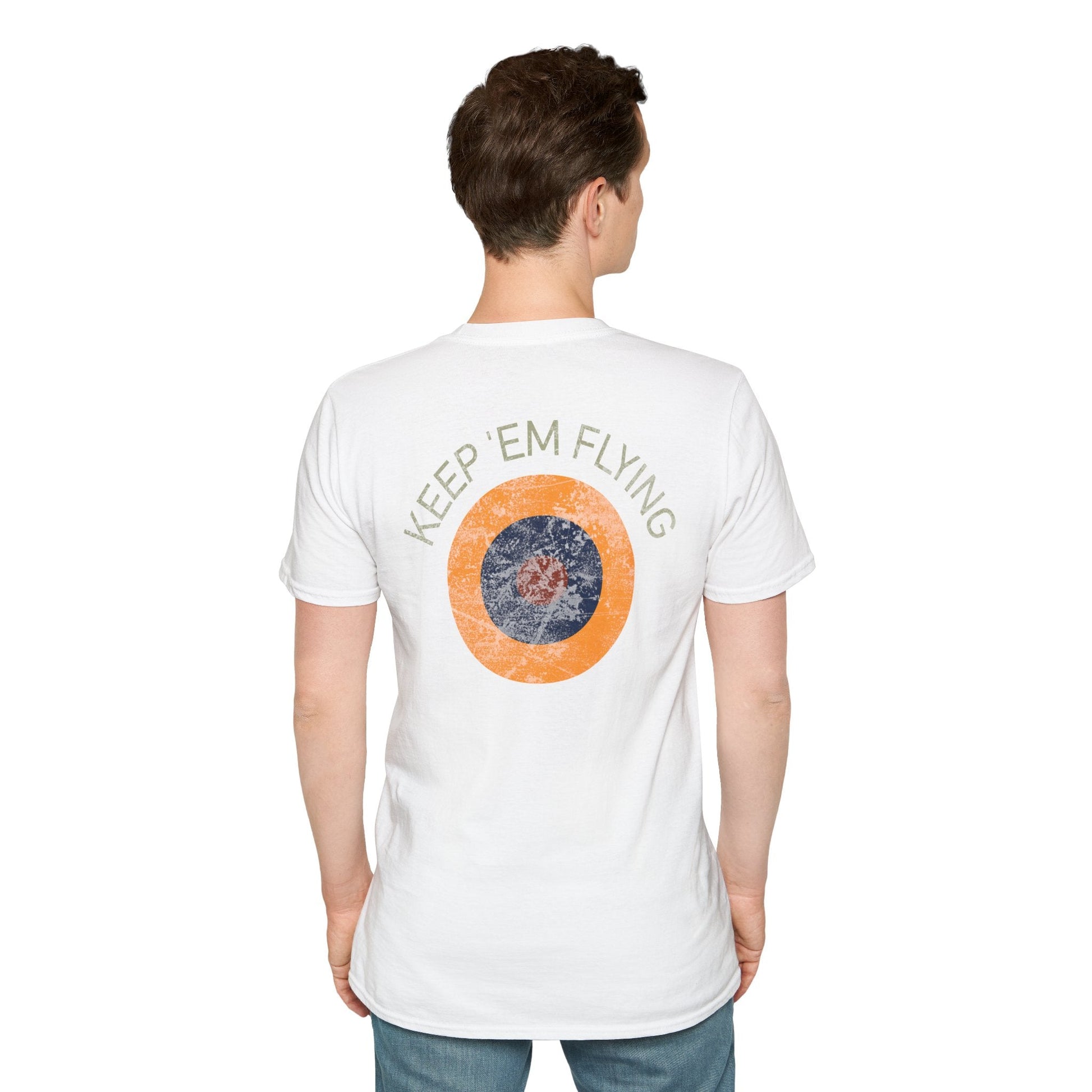 RAF Type B1 Roundel “Keep ’Em Flying” WWII Heritage T Shirt – Royal Air Force Insignia Pilot gifts warbird t shirt