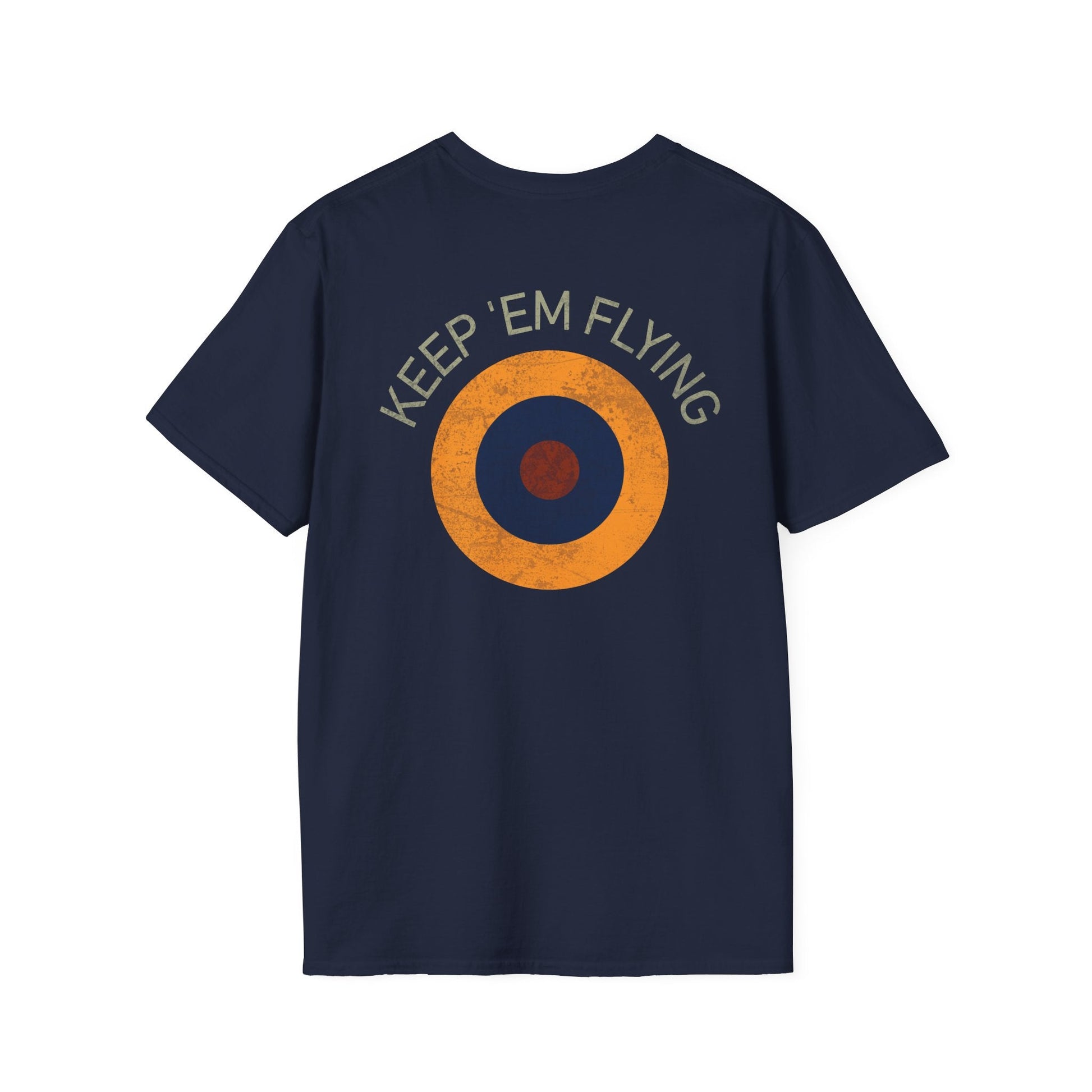 RAF Type B1 Roundel “Keep ’Em Flying” WWII Heritage T Shirt – Royal Air Force Insignia Pilot gifts warbird t shirt