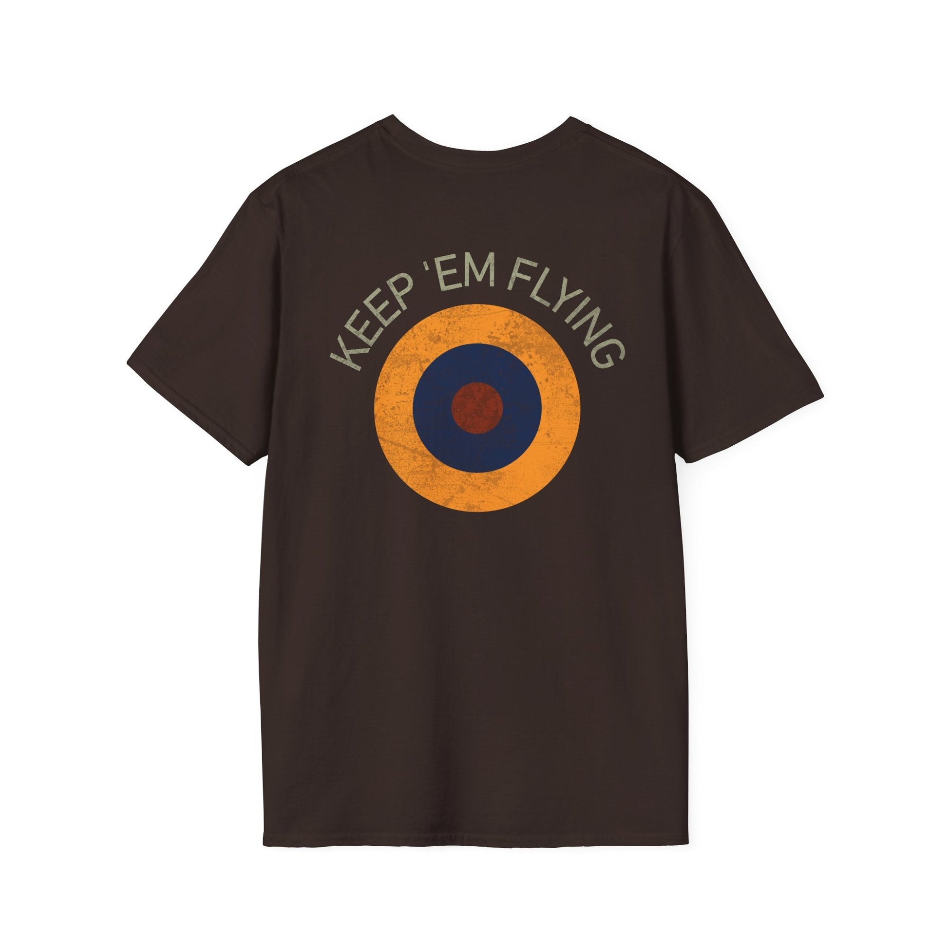 RAF Type B1 Roundel “Keep ’Em Flying” WWII Heritage T Shirt – Royal Air Force Insignia Pilot gifts warbird t shirt
